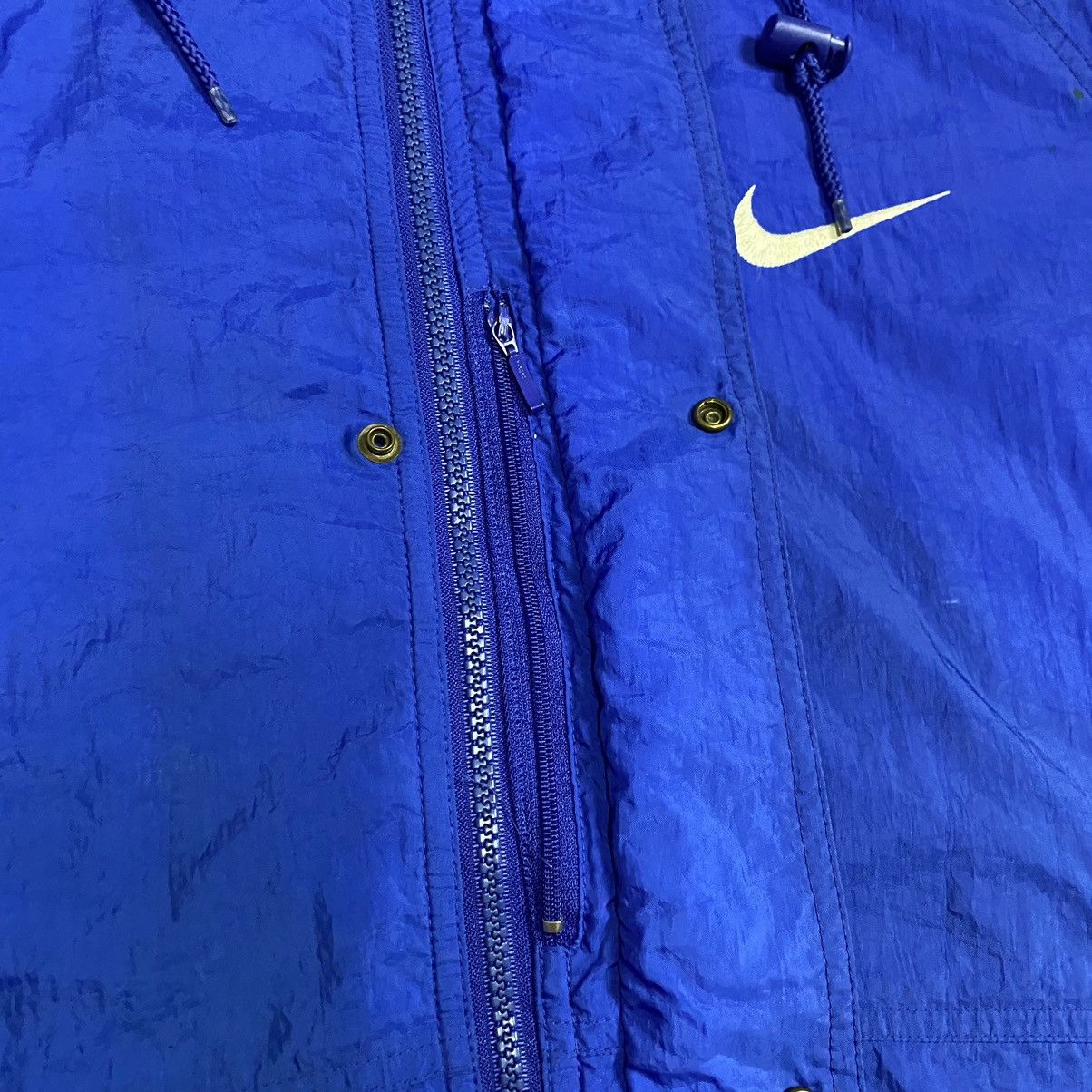 Nike × Vintage Nike 90s Big swoosh padded parka hoodie jacket Size US M / EU 48-50 / 2 - 15 Thumbnail