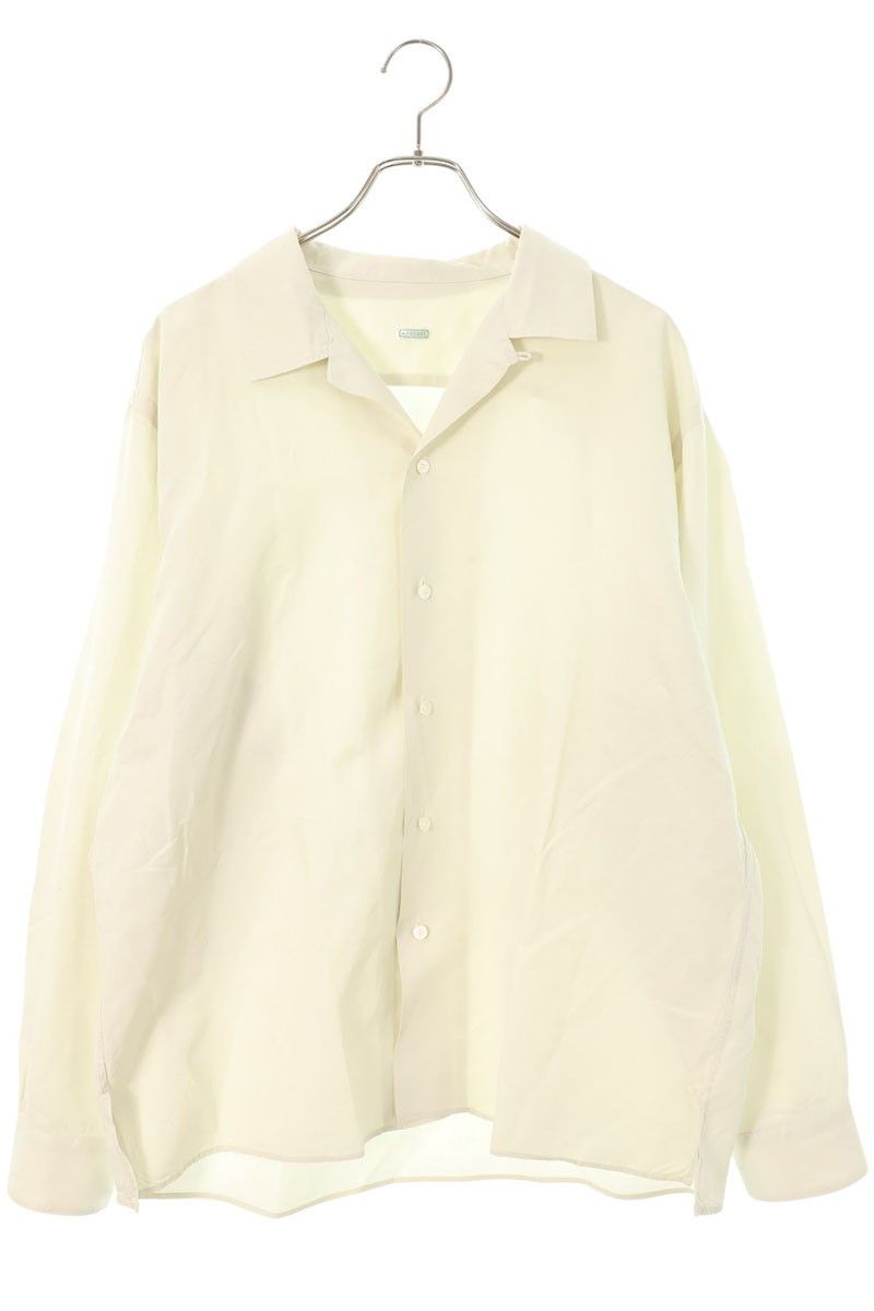 A.PRESSE 25SS Silk Linen Open Collar Shirt Off-White Size M