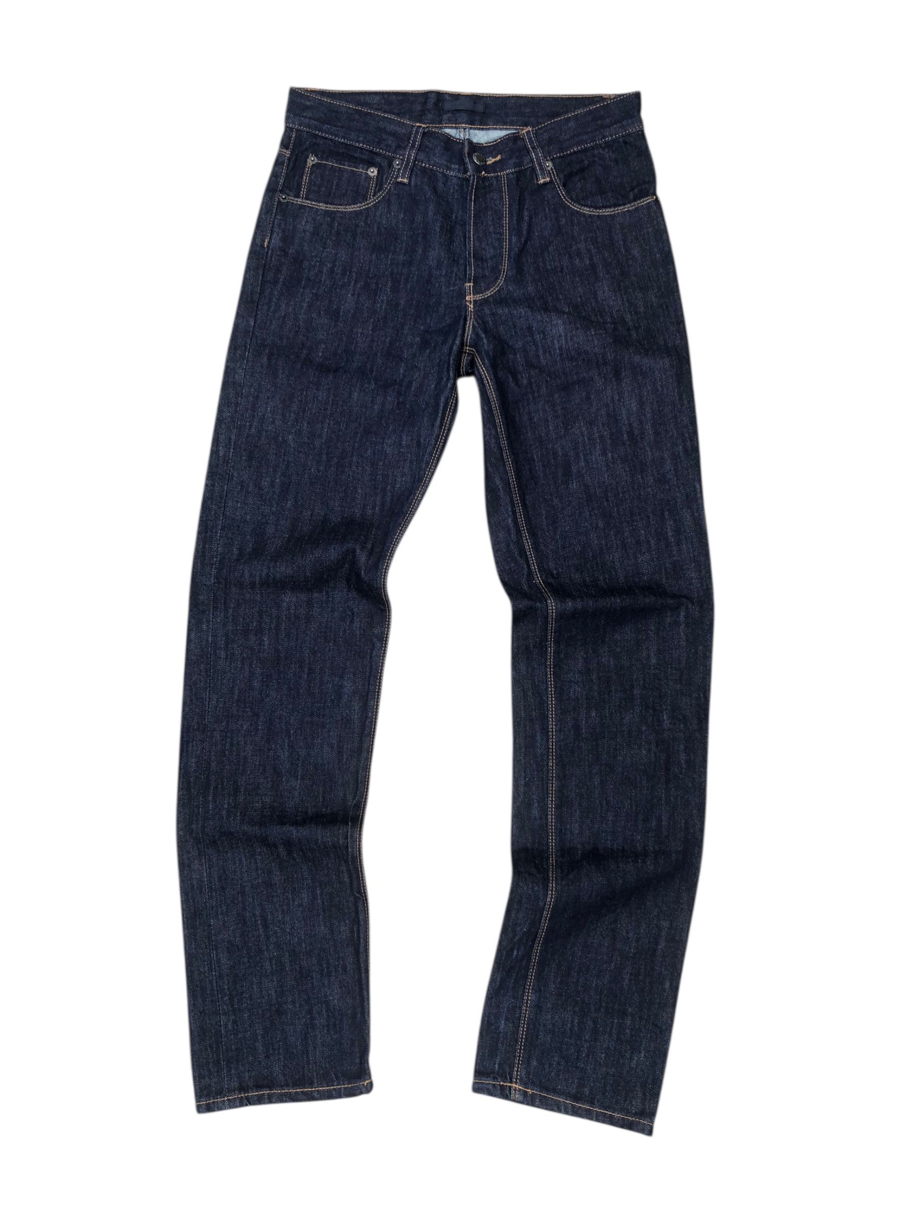 Prada 💯Authentic PRADA MILANO Tapered Fit Indigo Dark Blue Jeans Size US 31 - 1 Thumbnail