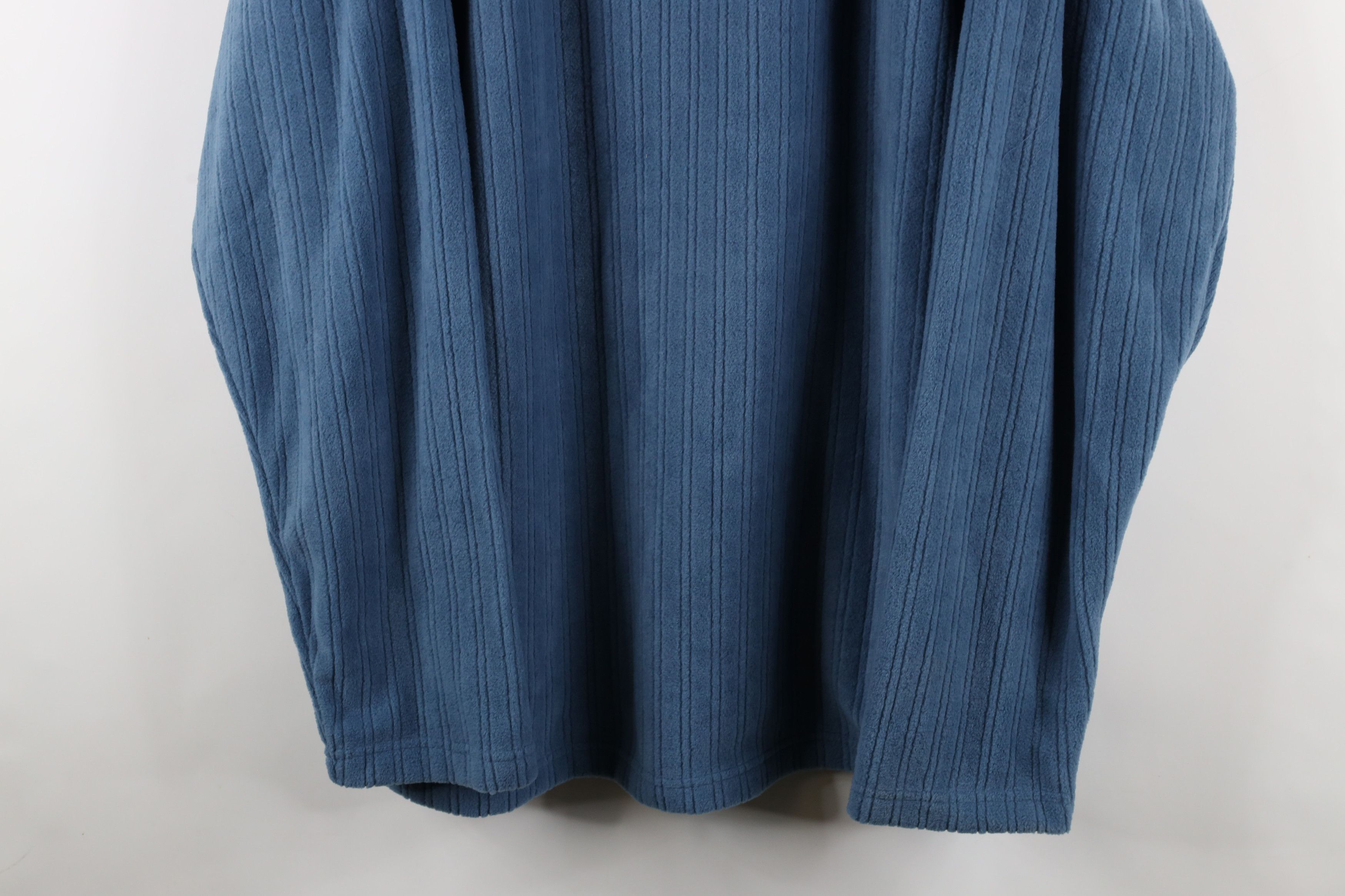 Vintage Deadstock Vintage 90s Streetwear Fleece V-Neck Sweater Blue Size US XXL / EU 58 / 5 - 3 Thumbnail