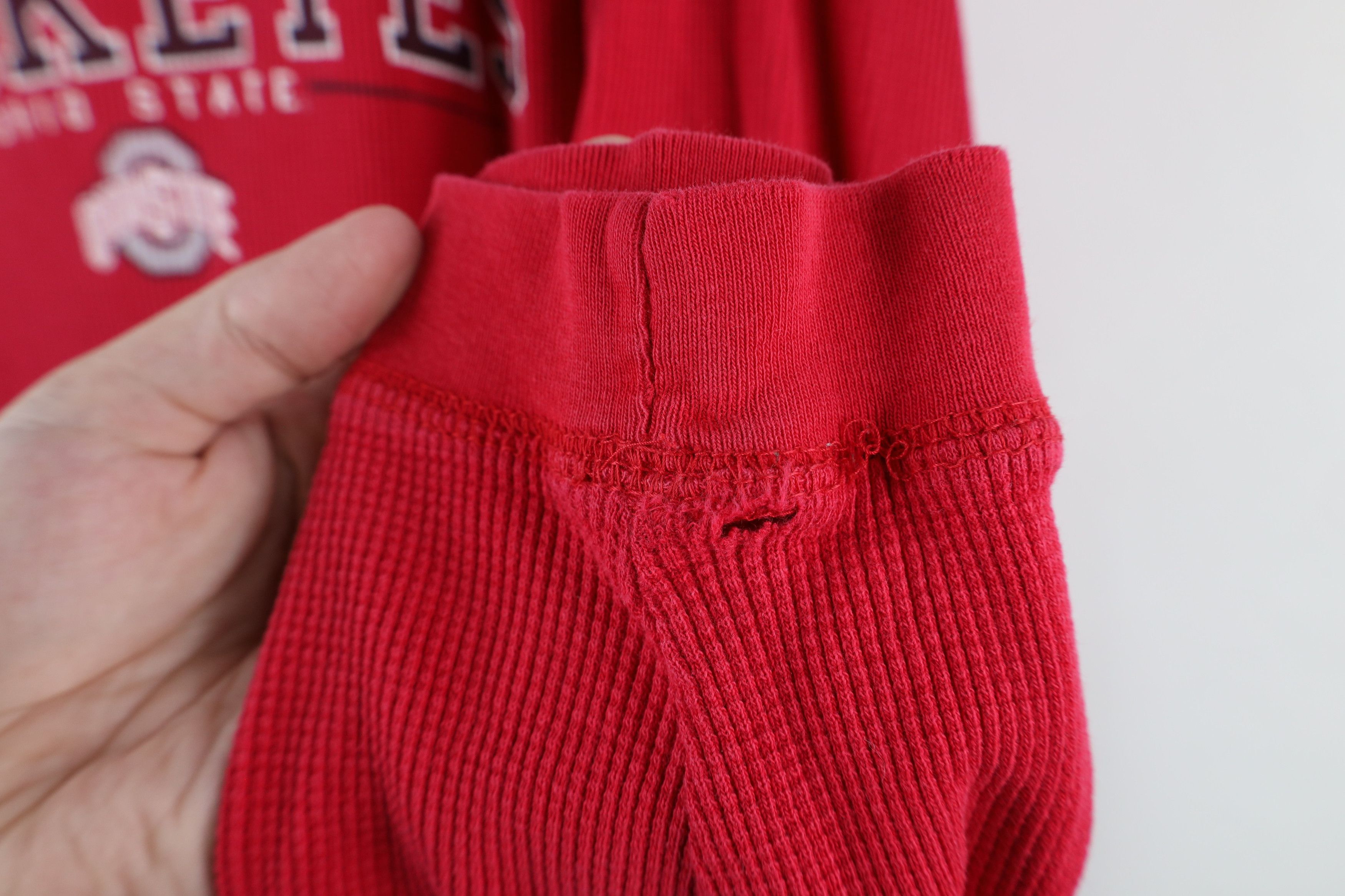 Vintage Vintage 90s Ohio State University Thermal Waffle T-Shirt Size US XXL / EU 58 / 5 - 10 Thumbnail