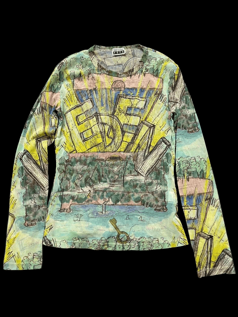 Japanese Brand Issey Miyake Graffiti tulle top Size M / US 6-8 / IT 42-44 - 1 Thumbnail