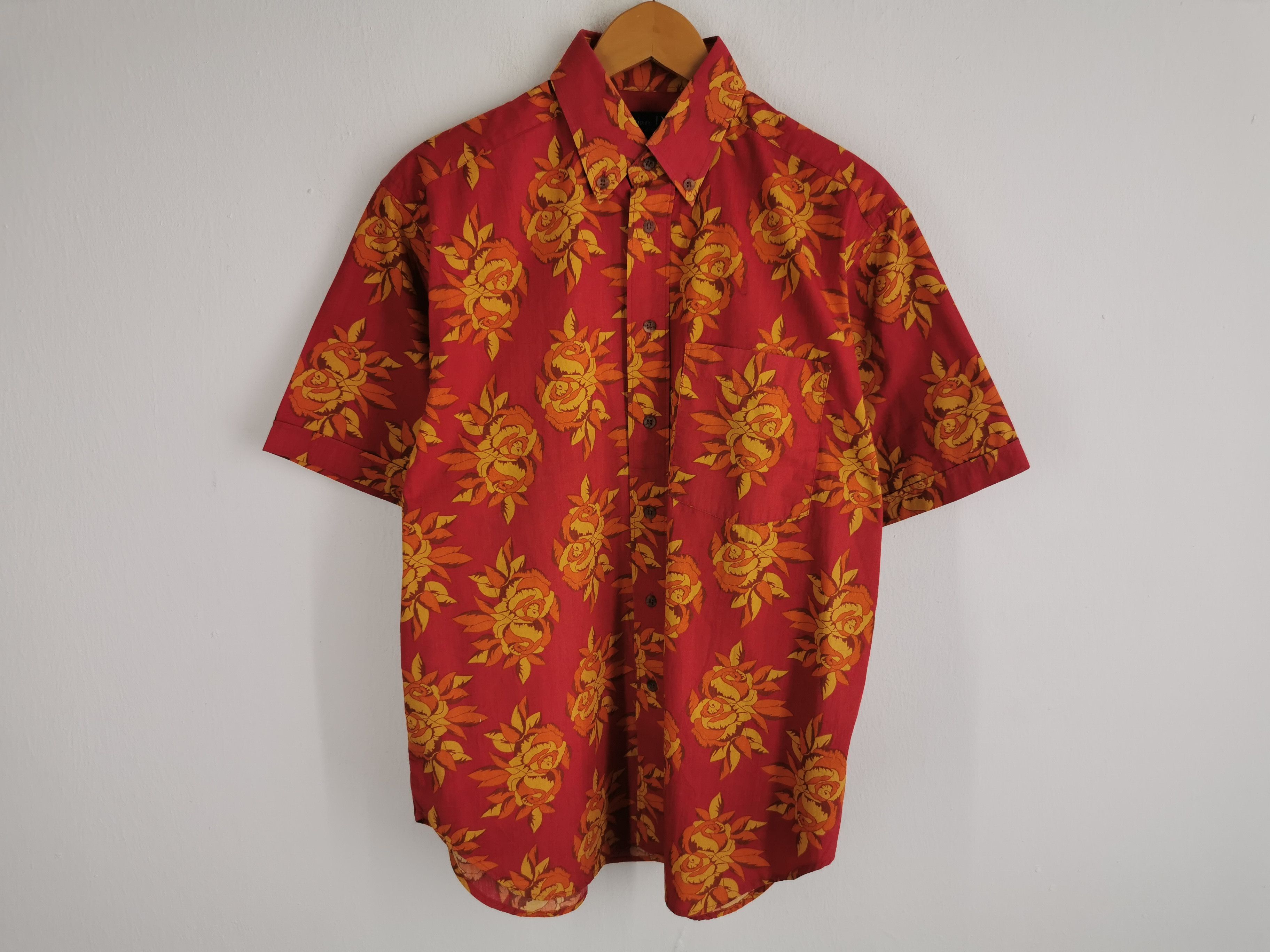 Christian Dior Monsieur Christian Dior Floral Overprint Button Shirt Made In France Size US M / EU 48-50 / 2 - 2 Thumbnail