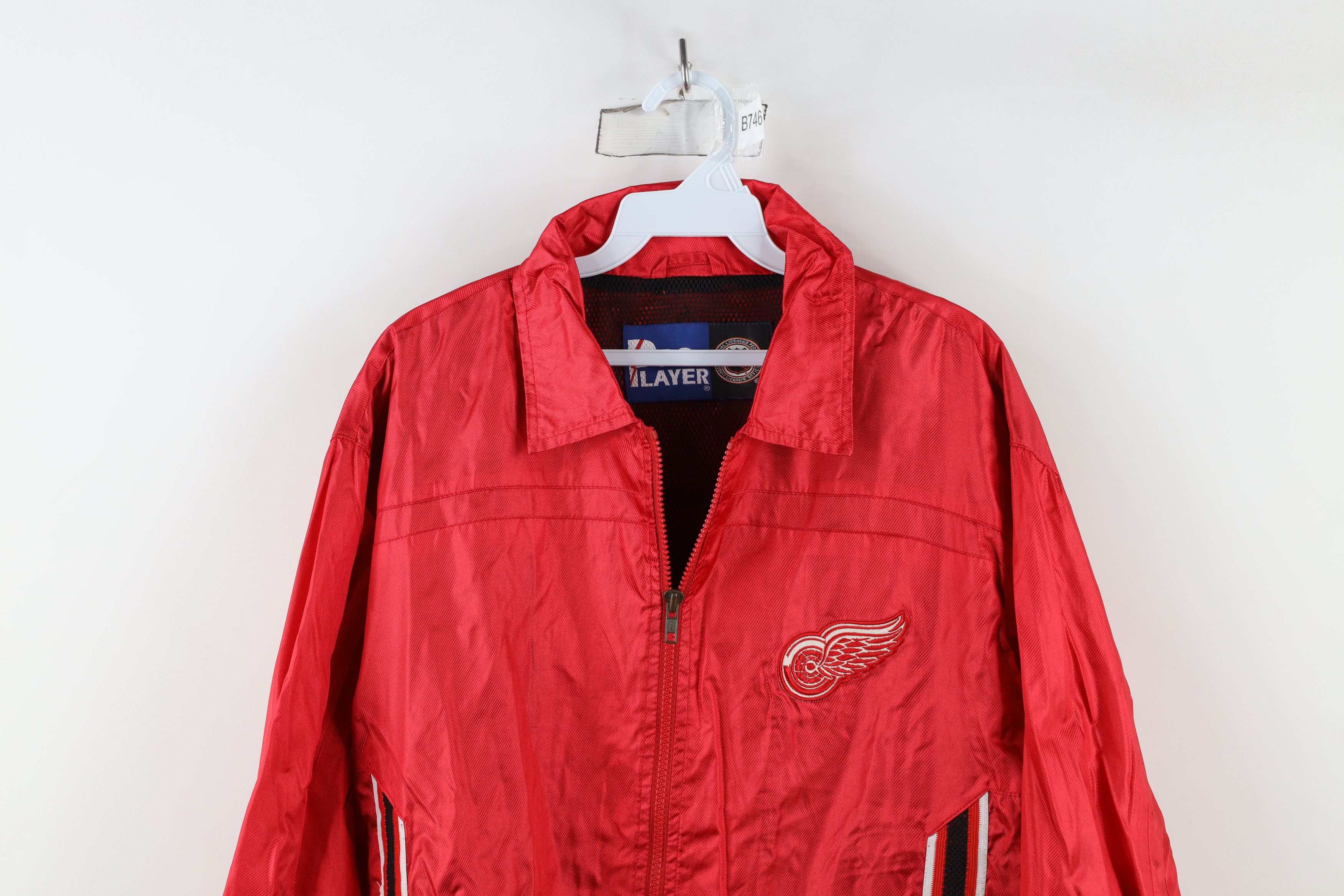 Vintage Vintage 90s Red Wings Hockey Full Zip Windbreaker Jacket Size US S / EU 44-46 / 1 - 2 Thumbnail