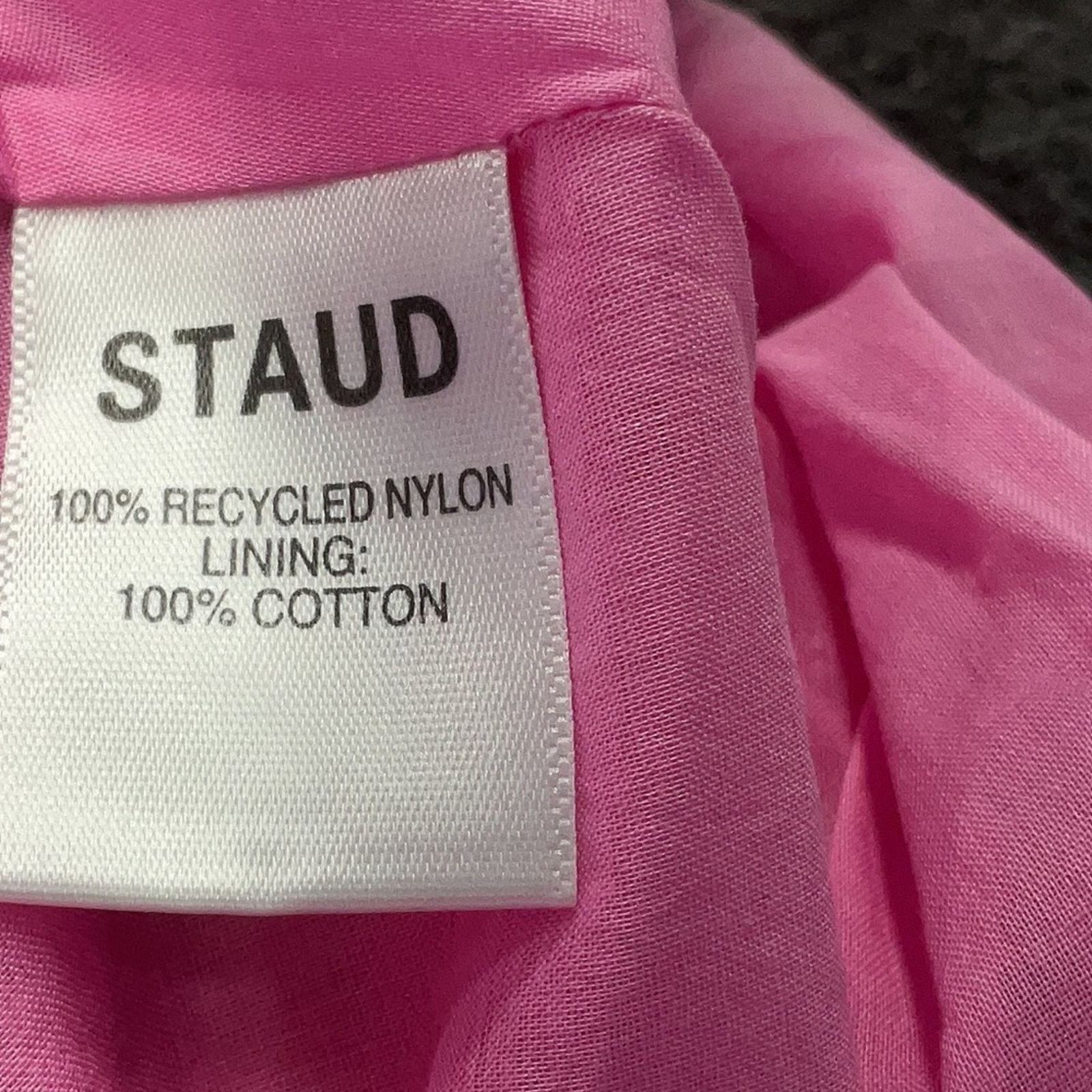 Staud STAUD Bow Mini Dress - Size Large - Bubblegum Pink Size L / US 10 / IT 46 - 11 Thumbnail