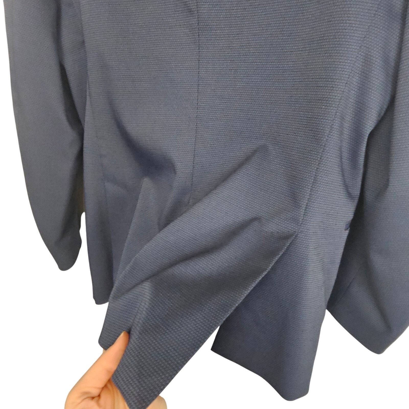 Zara Zara Mens Blazer Size 40 Navy Blue Two Button Peak Lapel Size 40R - 8 Thumbnail