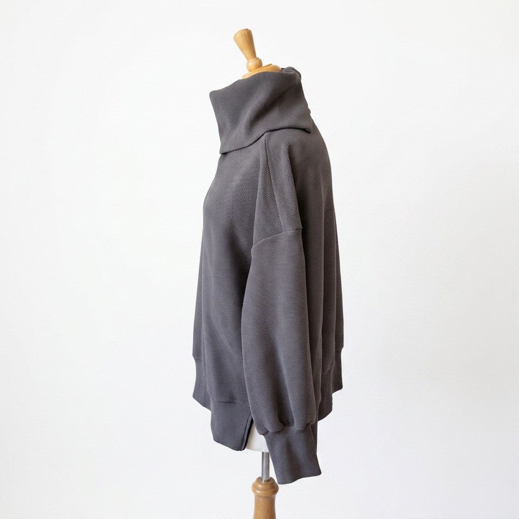 Varley VARLEY Milton Sweatshirt Deep Charcoal Gray Ribbed Ottoman Size S / US 4 / IT 40 - 3 Thumbnail