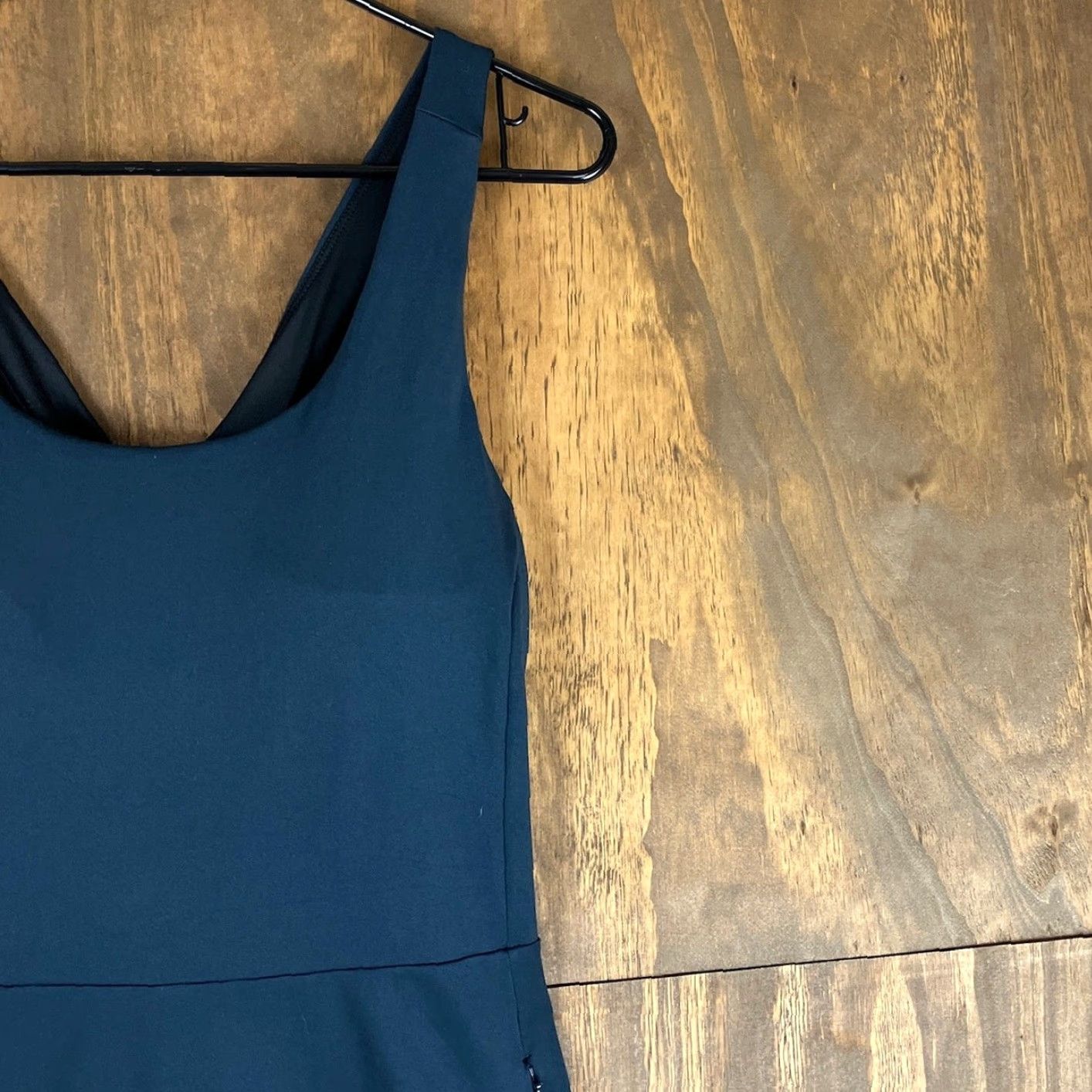 Vintage Zella Dress Womens Daybreak Activewear Built In Bra Navy Sapphire XL Midi Sleeveless Scoop Neck Pullover Knit Stretch Casual Travel 90s? Size XL / US 12-14 / IT 48-50 - 5 Thumbnail