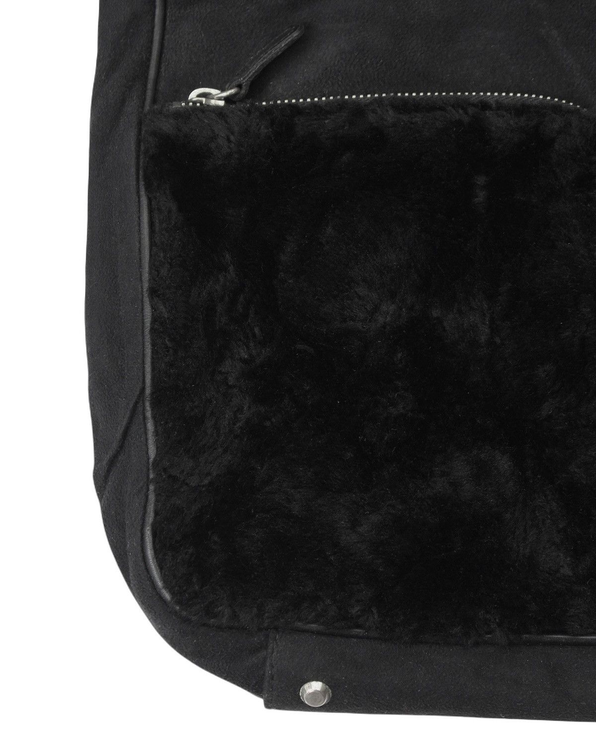 Courreges 2000S COURRÈGES BLACK SUEDE & FAUX FUR TOTE BAG Size ONE SIZE - 6 Thumbnail