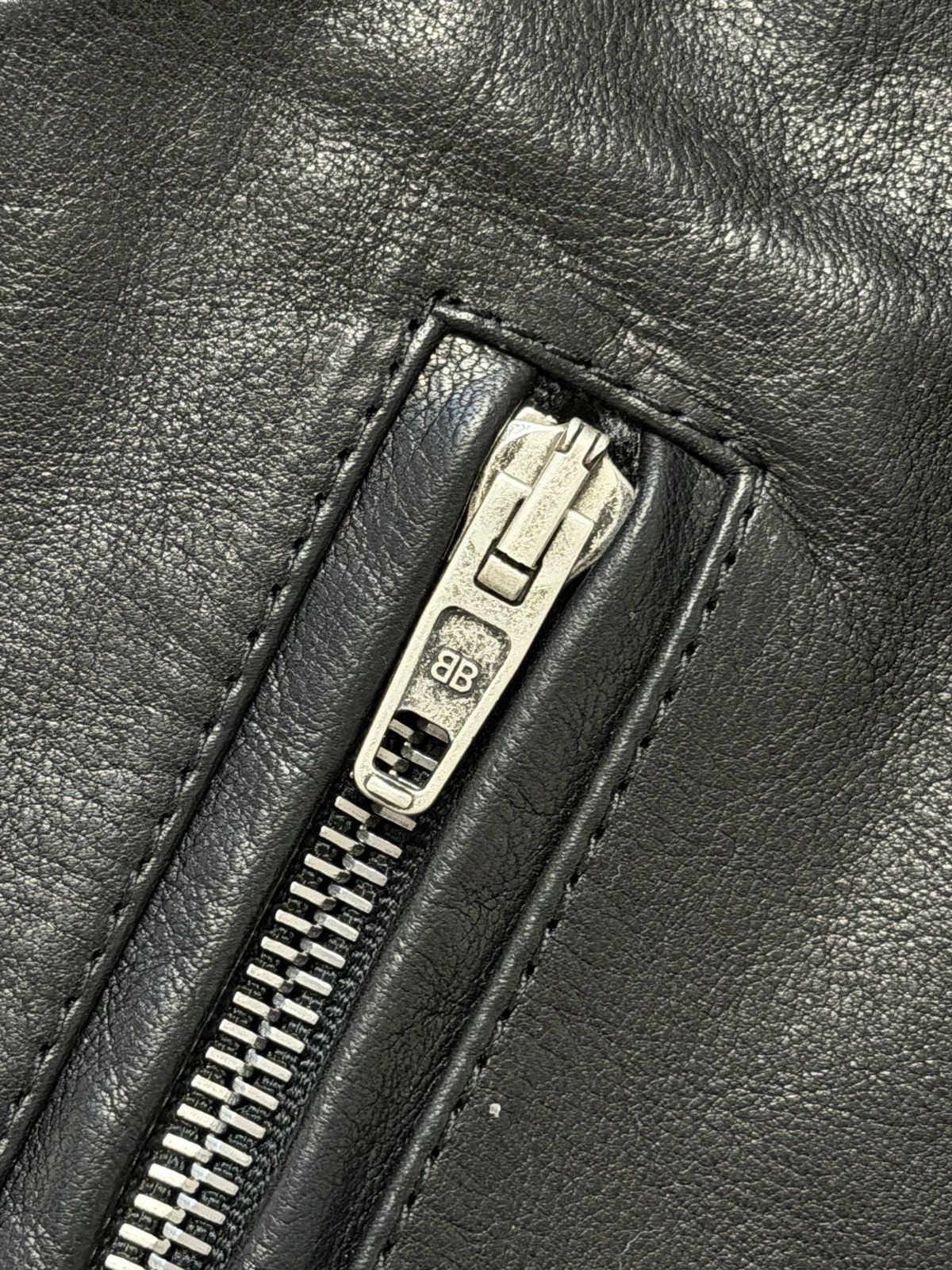 Balenciaga Balenciaga Racer Jacket Black Leather Size S / US 4 / IT 40 - 6 Thumbnail