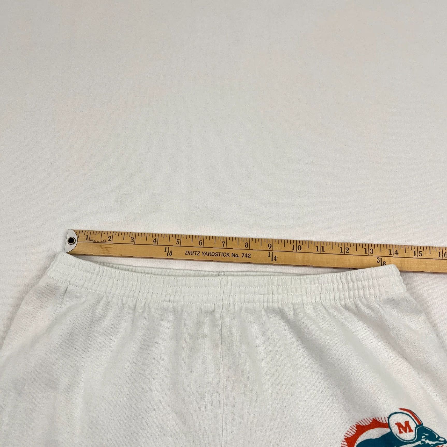NFL VTG Miami Dolphins Sweatpants Adult Mens L White 90s Retro NFL Pockets Classic Sports Casual Sweatpants Size US 33 - 4 Thumbnail