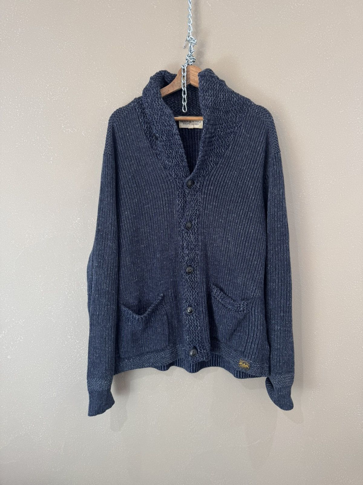 Polo Ralph Lauren Denim & Supplu Cardigan Sweater Button Up