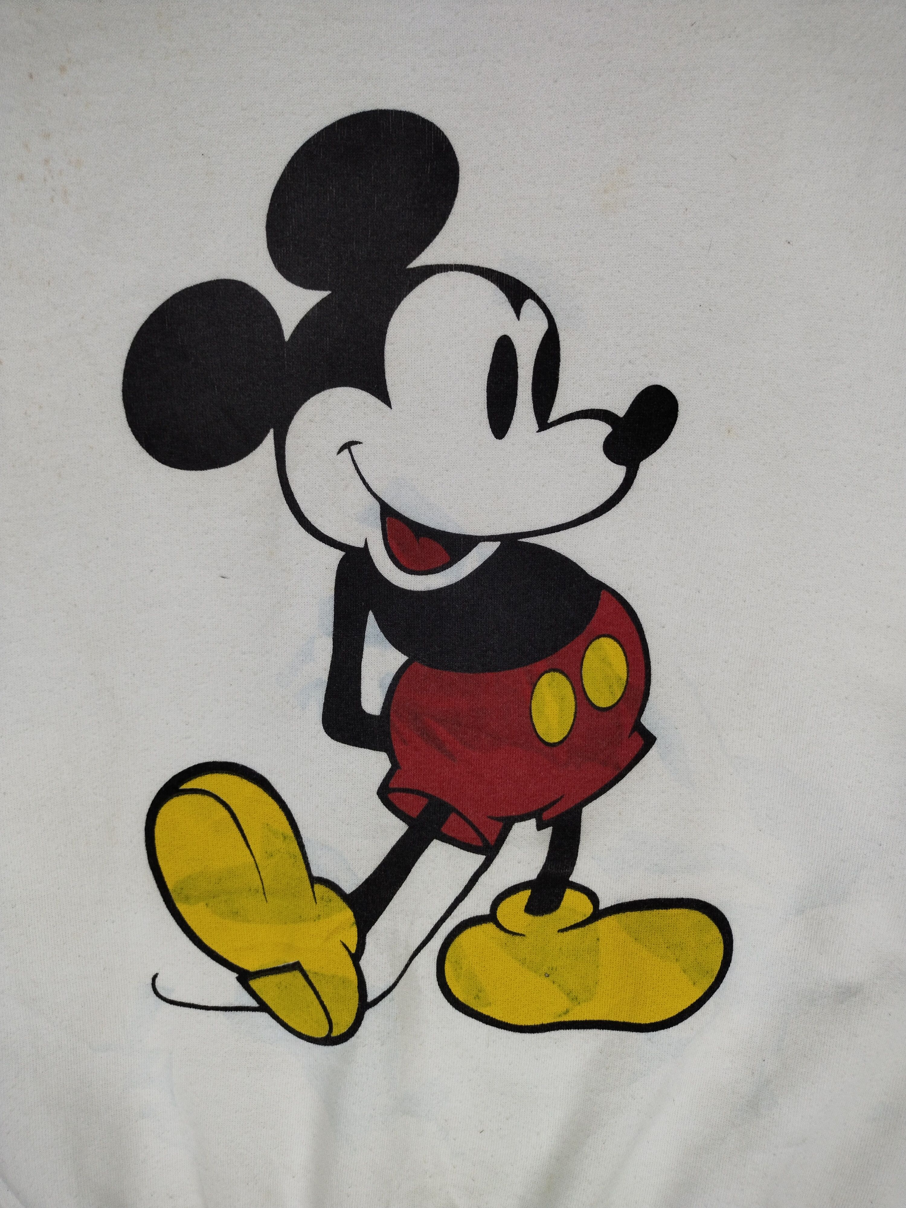 Cartoon Network 🔥 Vtg Mickey Mouse Yellow Shoe Sweatshirt Size US L / EU 52-54 / 3 - 4 Thumbnail