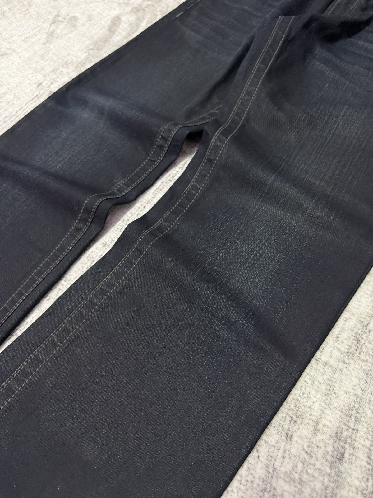 Japanese Brand × Mek Denim Mek Denim Wax Coated Studded Vegas Boot Cut Flared Jeans Size US 30 / EU 46 - 15 Thumbnail