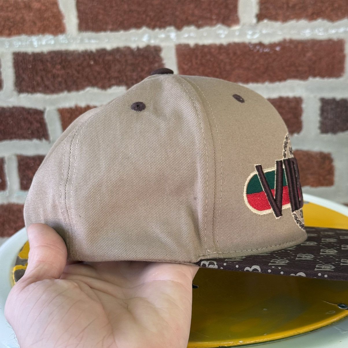 Vintage Top Level Good Vibes Only Snapback Hat Tan Brown Red Green Size ONE SIZE - 8 Thumbnail