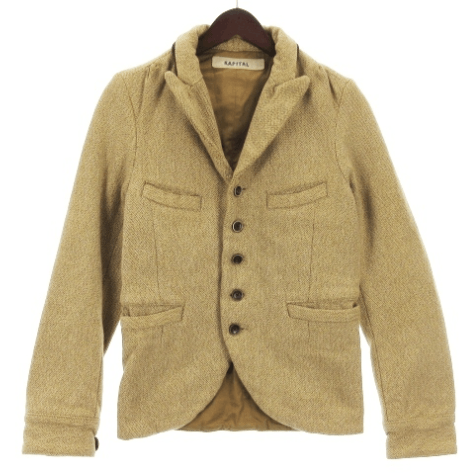 image of Kapital Tweed Jacket in Light Brown, Men's (Size XS)