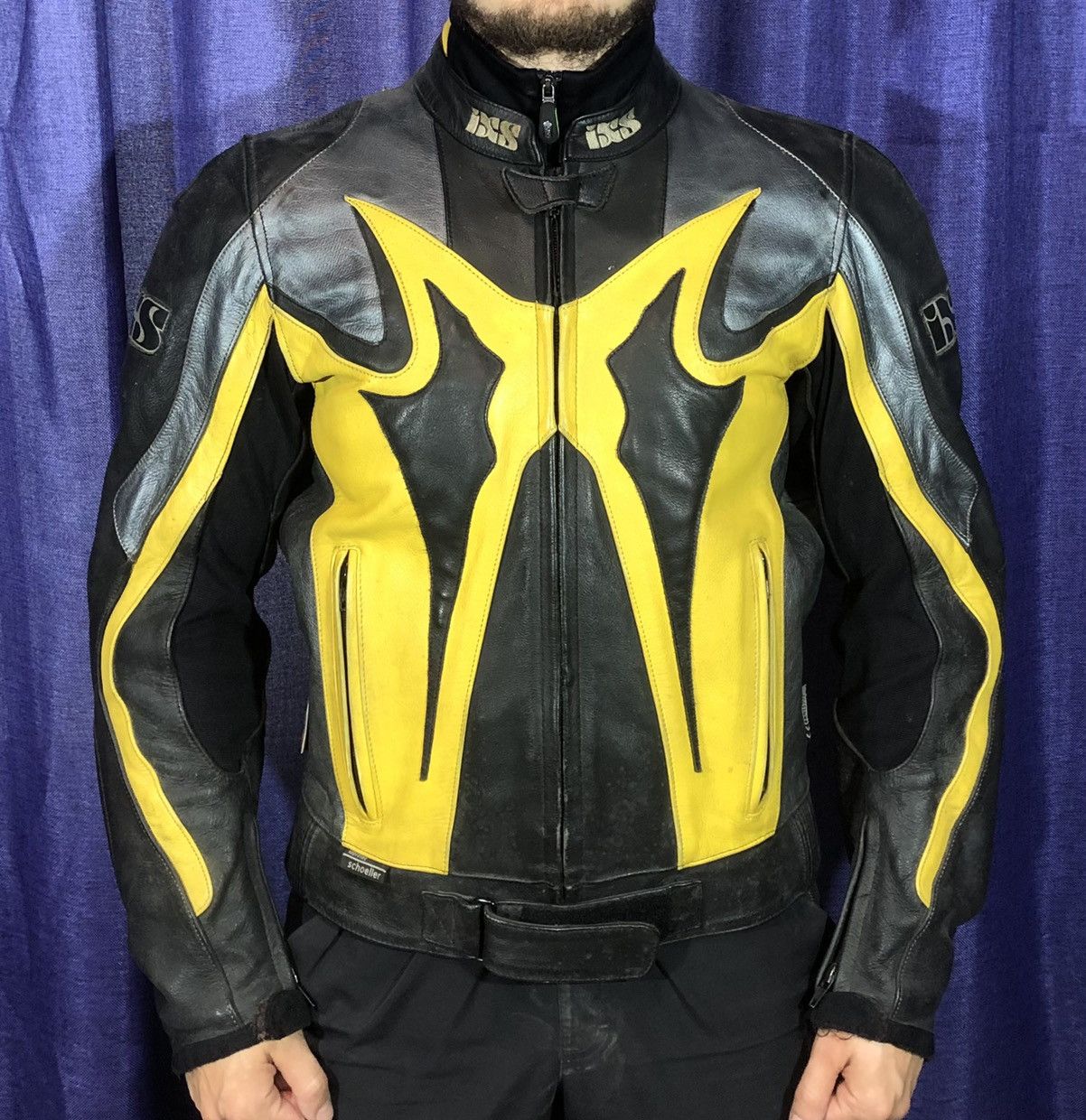 Dainese × Honda × Yamaha IXS Motorcycle leather jacket Racing vintage Size US M / EU 48-50 / 2 - 2 Thumbnail