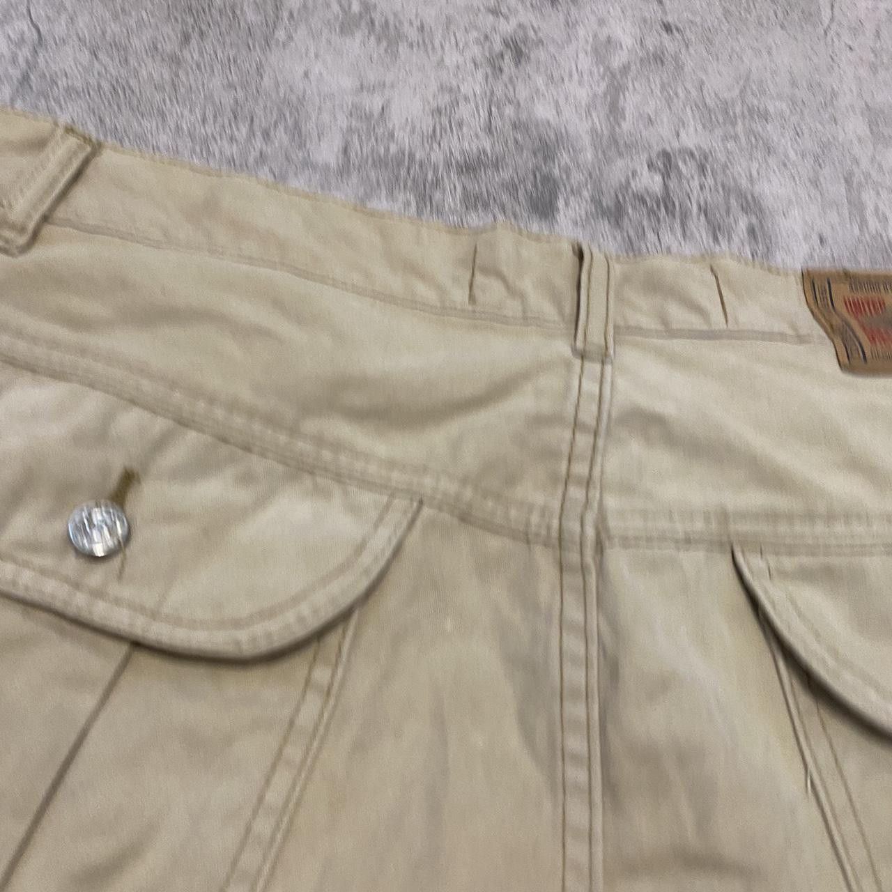Diesel Tan and cream cargo shorts with a relaxed fit Size US L / EU 52-54 / 3 - 5 Thumbnail