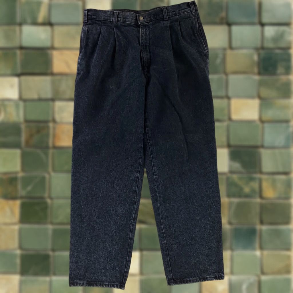 Dockers VINTAGE Dockers Jeans Baggy 90s Double Pleated Blue USA Mens 36x31 36x30 Inseam 30in Mens Blue Dockers Wide-Leg Size US 36 / EU 52 - 1 Thumbnail