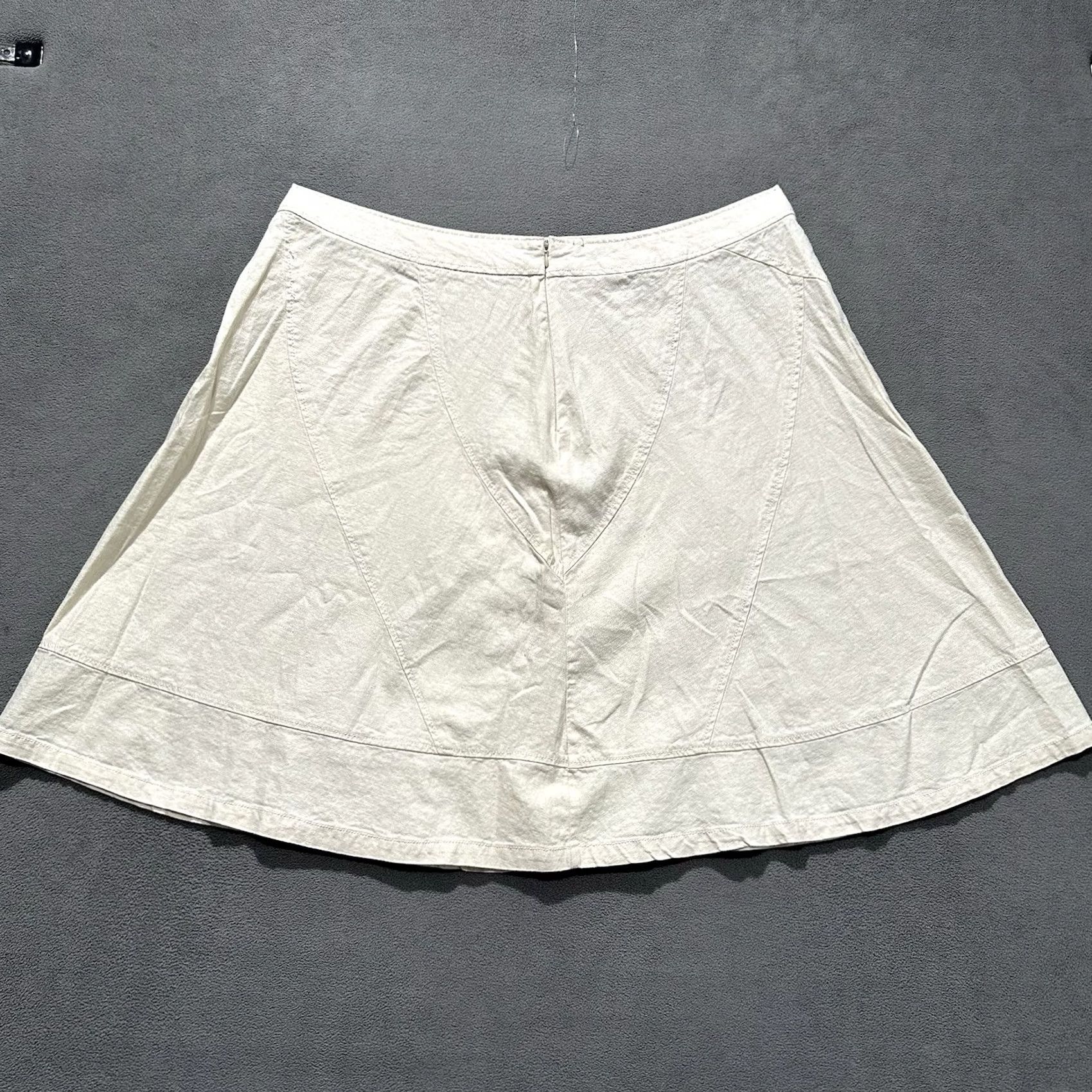 Merona Merona Skirt Womens 20W Plus White Skirt A-Line Linen Rayon Blend GUC Bohemian 90s Style Womens Size 42" / US 20 - 2 Thumbnail