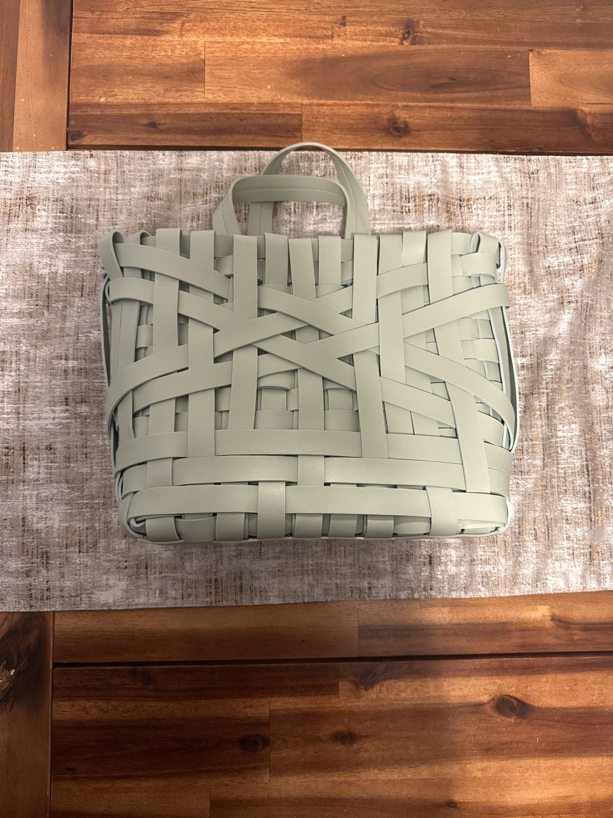 Jil Sander Medium Woven Basket Tote Bag - Seagreen Size ONE SIZE - 7 Thumbnail