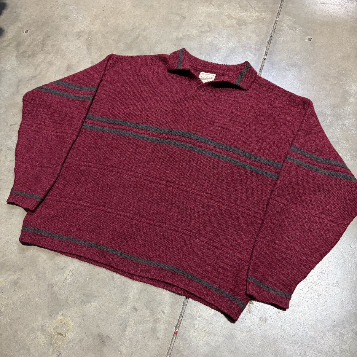 Woolrich Woolen Mills Vintage Woolrich Wool Sweater Striped Collared Fisherman 90s Size US XL / EU 56 / 4 - 2 Thumbnail