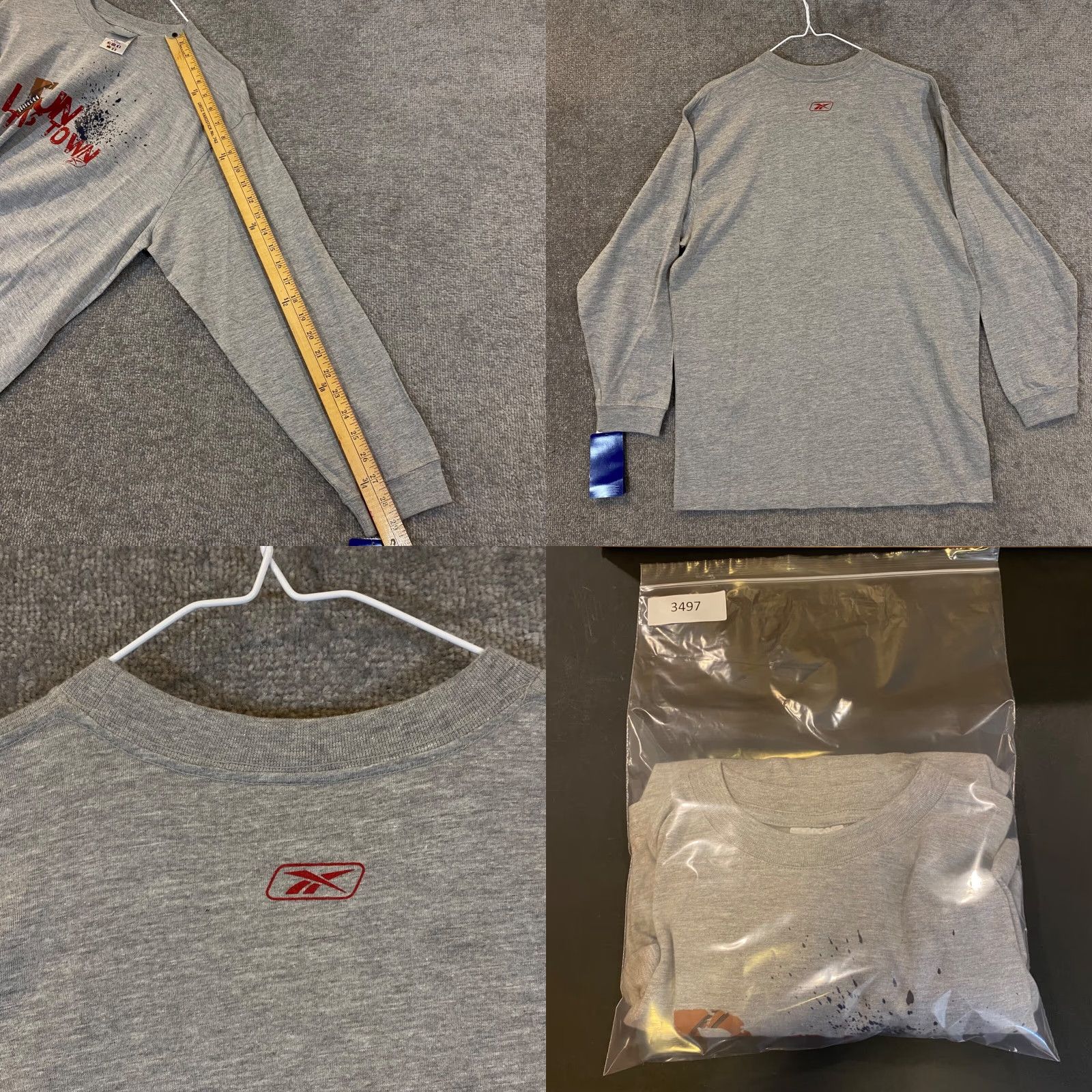 Reebok Reebok Shirt Womens XL Gray Running 'Run This Town' Graphic Long Sleeve NEW Size XL / US 12-14 / IT 48-50 - 8 Thumbnail