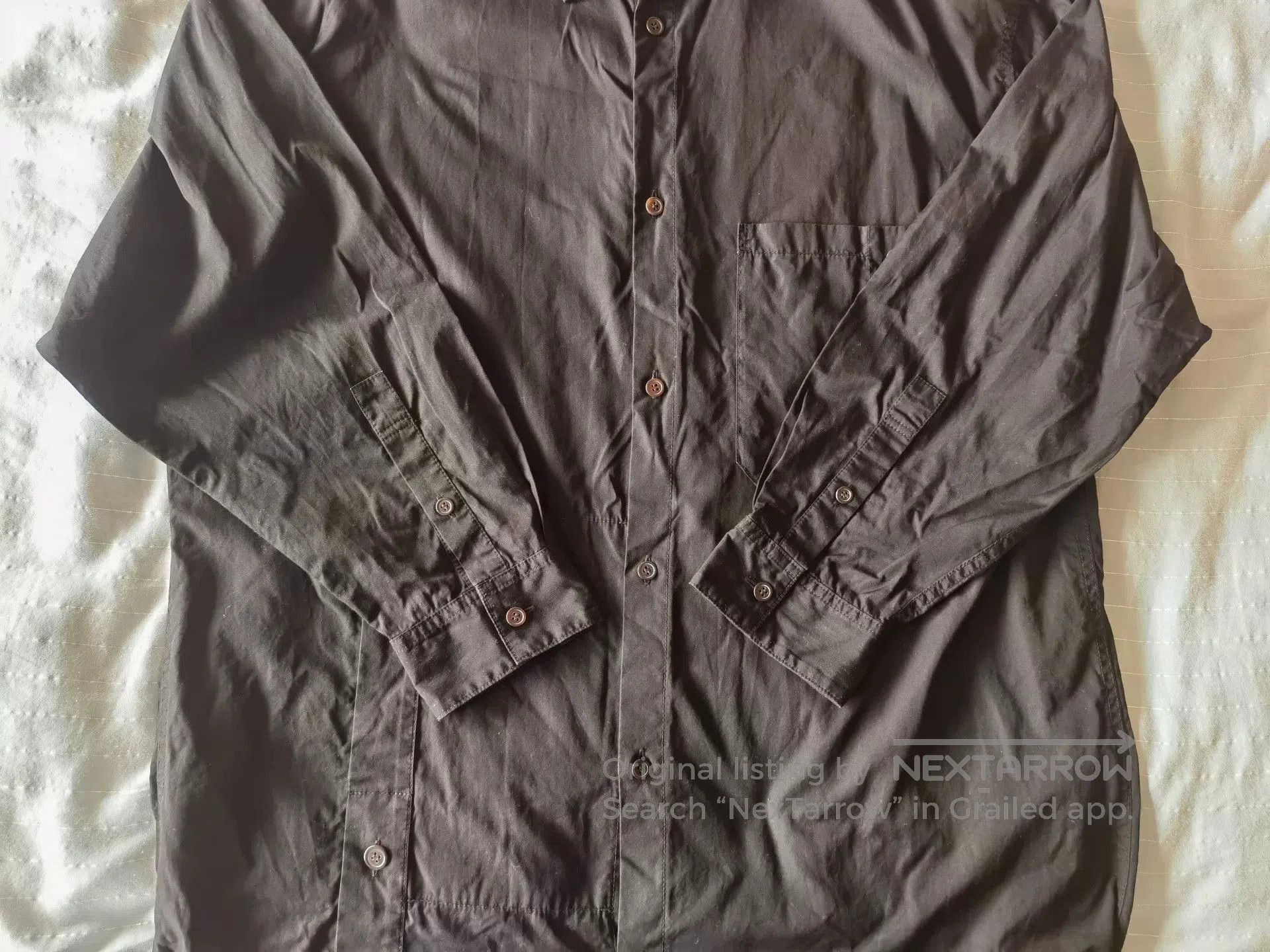 Y's Y's Black Cotton Long Sleeve Shirt. Size S / US 4 / IT 40 - 4 Thumbnail