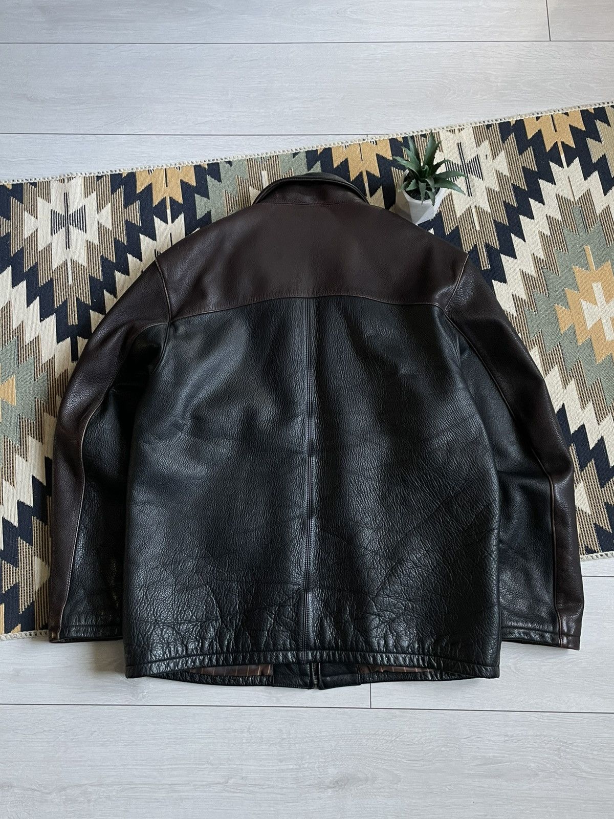 Vintage Vintage 90’s Real Leather Aviator Jacket Size US L / EU 52-54 / 3 - 13 Thumbnail