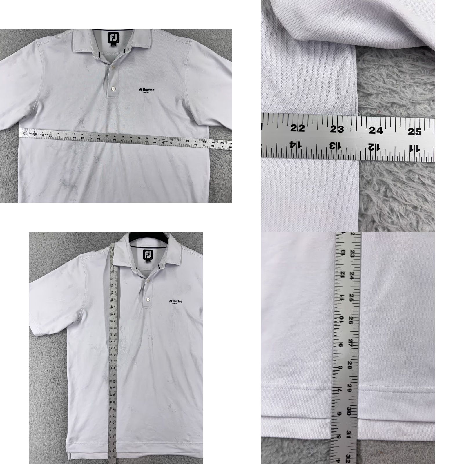 Footjoy FootJoy Polo Shirt Mens Large White Short Sleeve Golf Polo Shirt Golfer Logo 90s Golfing Footjoy FJ Womens Mens Boys Girls Size US L / EU 52-54 / 3 - 9 Thumbnail