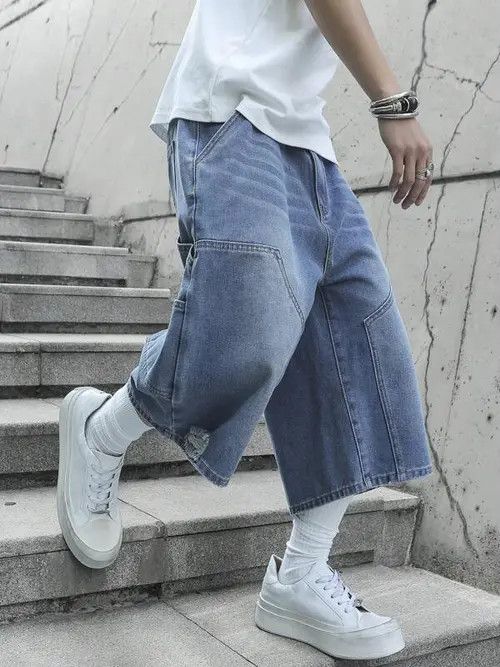 Jean Kinuka x Reiya Vintage retro Shorts Jorts jeans washed Size US 32 / EU 48 - 4 Thumbnail