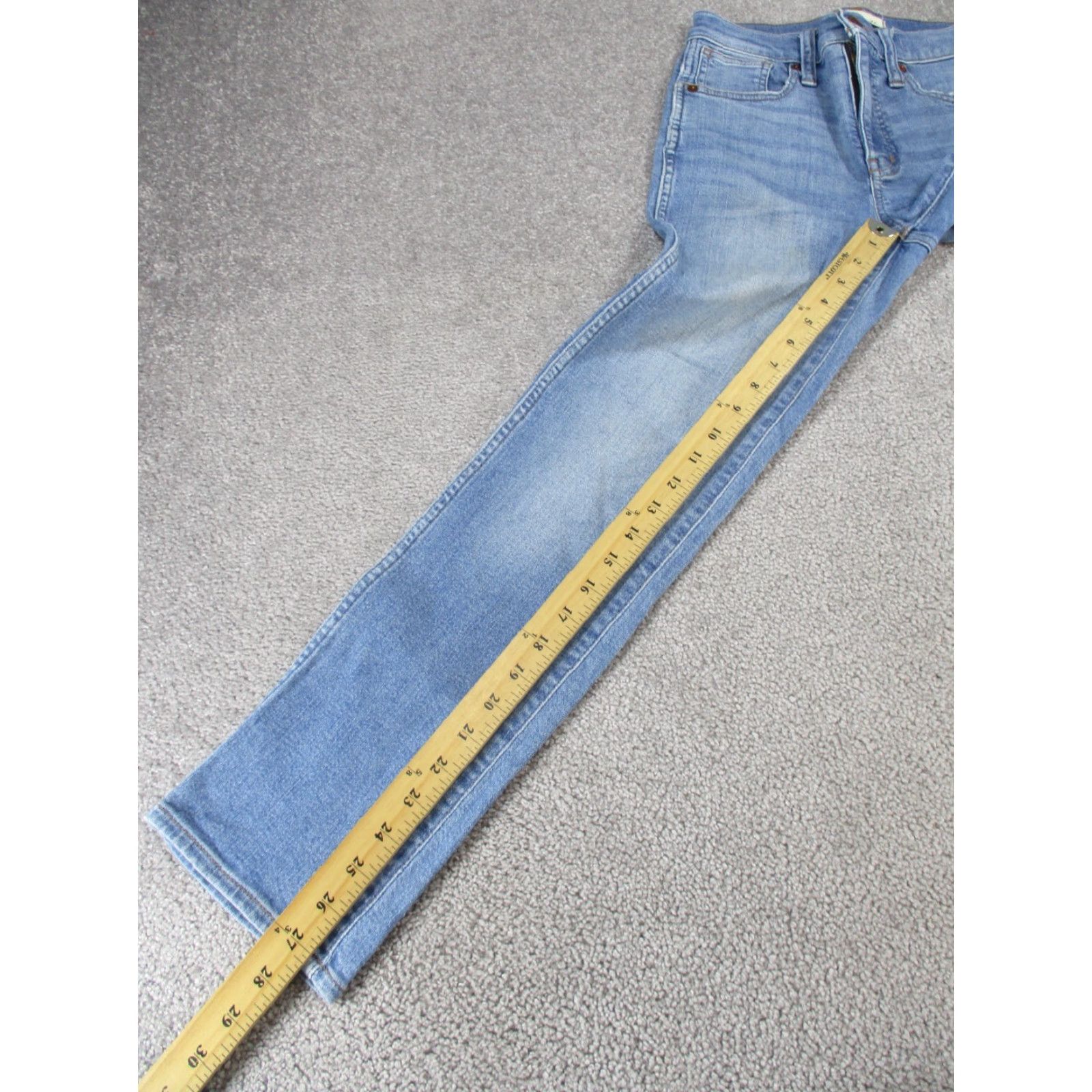 Madewell Madewell Jeans Womens 23 Stovepipe Light Wash Denim Zip Mid Rise Regular Blue Straight Size 40" / US 18 - 6 Thumbnail