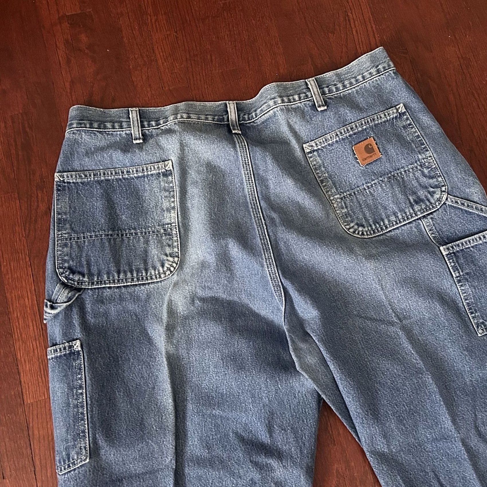 Carhartt Carhartt Jeans 44 x 32 Dungaree Carpenter Regular 100% Cotton Blue Wash Denim Mens Size US 44 / EU 60 - 4 Thumbnail