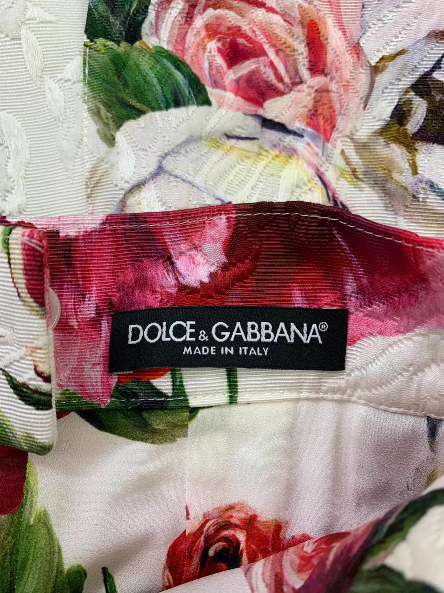 Dolce & Gabbana D&G Rose Print Women's Skirt 40 NWT Size 27" / US 4 / IT 40 - 4 Thumbnail
