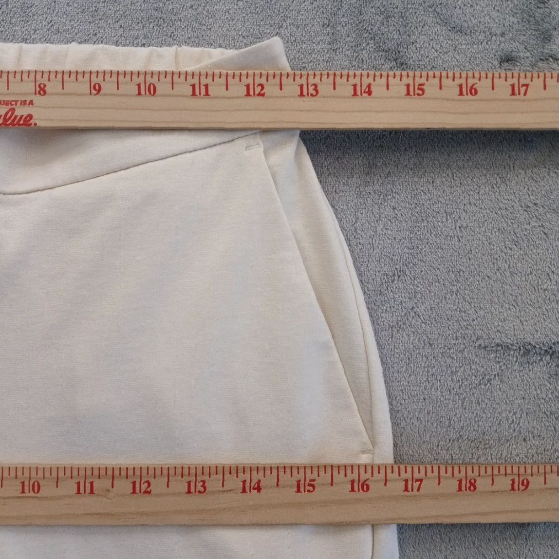 Eileen Fisher Eileen Fisher Pants Women Ankle 2XS Ivory 25x27.5 Mid Rise Pockets Straight Flat Front Cotton Blend Vintage: No Size 24" / US 00 / IT 34 - 3 Thumbnail