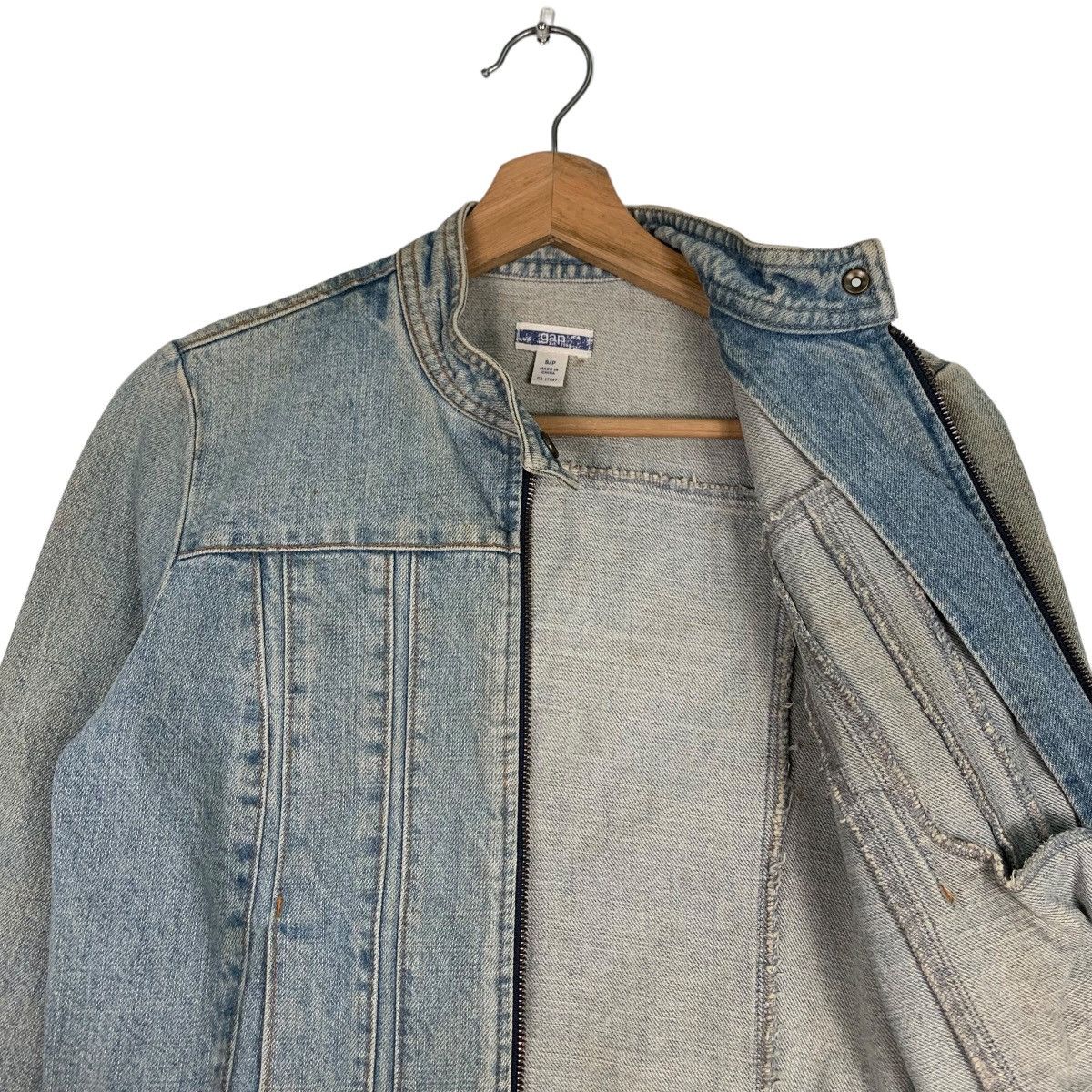 Gap GAP Washed Cropped Denim Jacket #0601-C28 Size S / US 4 / IT 40 - 10 Thumbnail