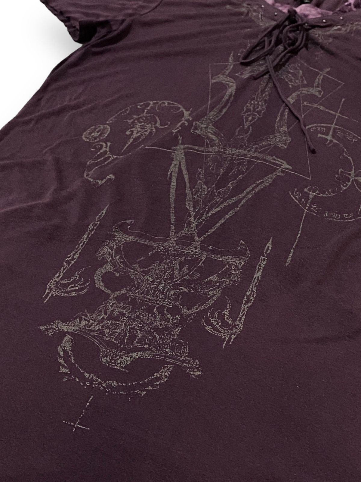 Japanese Brand Japan Ozz Croce Grunge Devil Symbol Graphic V Neck Size M / US 6-8 / IT 42-44 - 4 Thumbnail