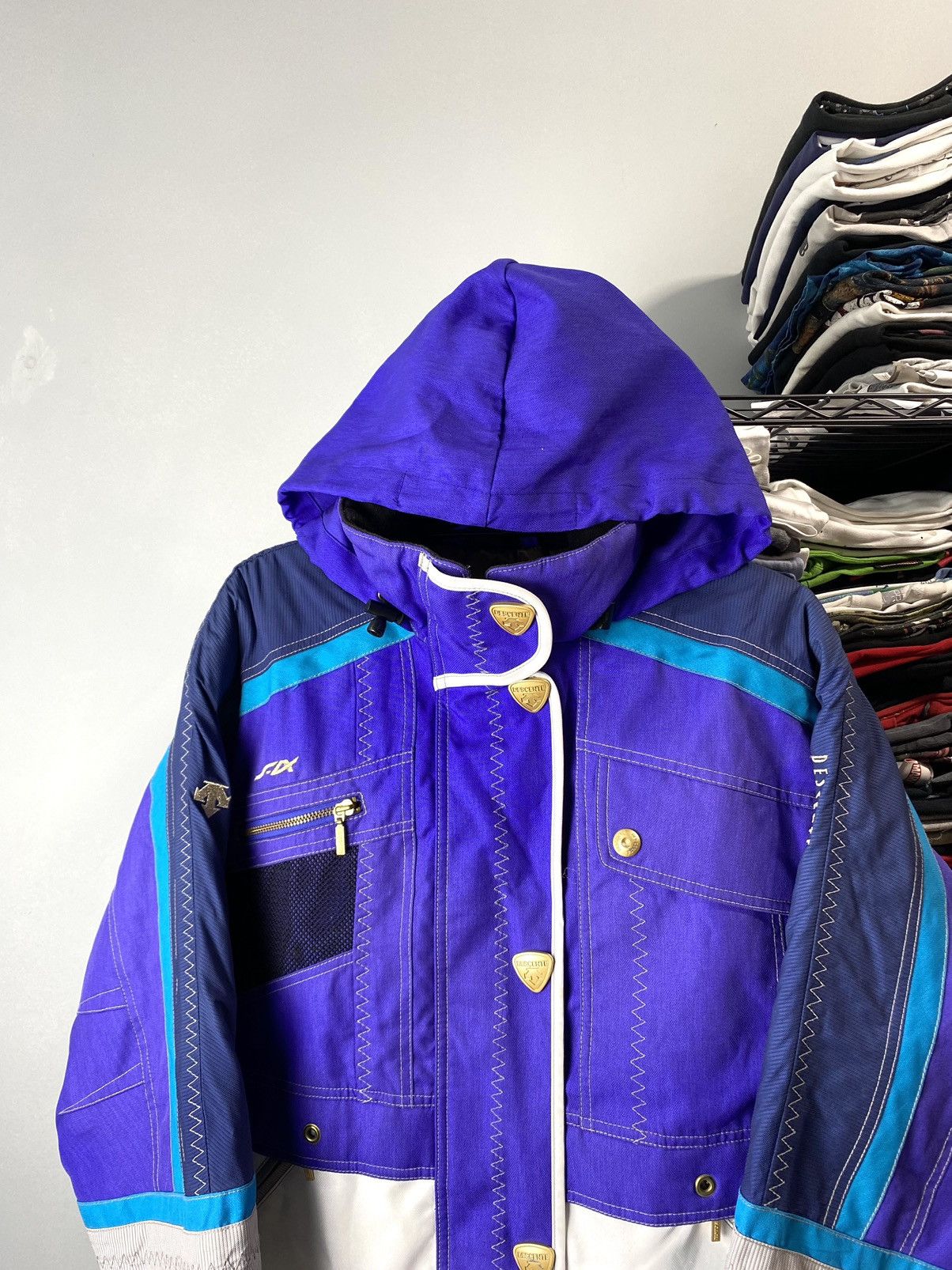 Descente Vintage 1990’s Descente Ski Winter Jacket Gradient Sun Faded Size US M / EU 48-50 / 2 - 2 Thumbnail