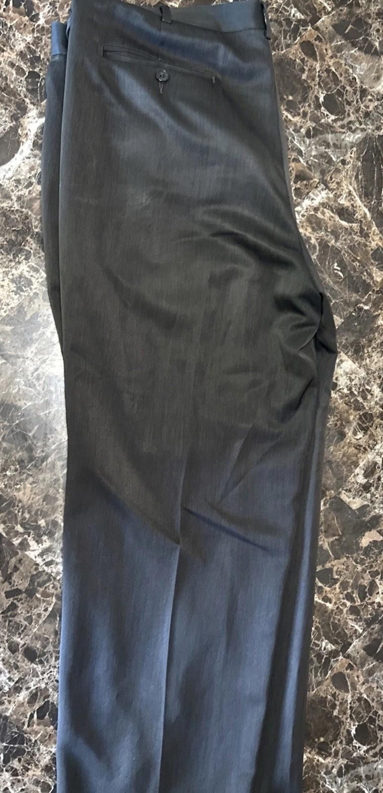 Designer Perry Ellis Portfolio Mens Slacks Dress Pants Gray 40x30 Size US 40 / EU 56 - 6 Thumbnail