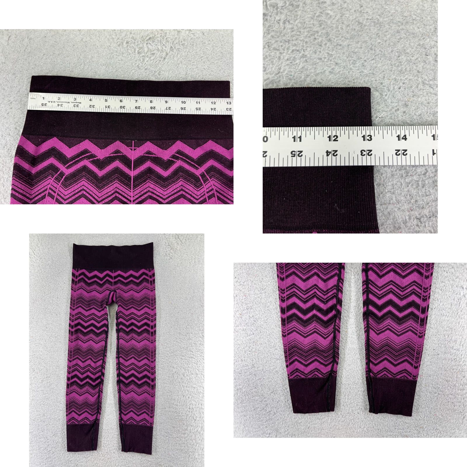 Lululemon Lululemon Pants Womens 4 Black Purple Chevron Stripe Ebb To Street Pant W5G17S Size 27" / US 4 / IT 40 - 8 Thumbnail