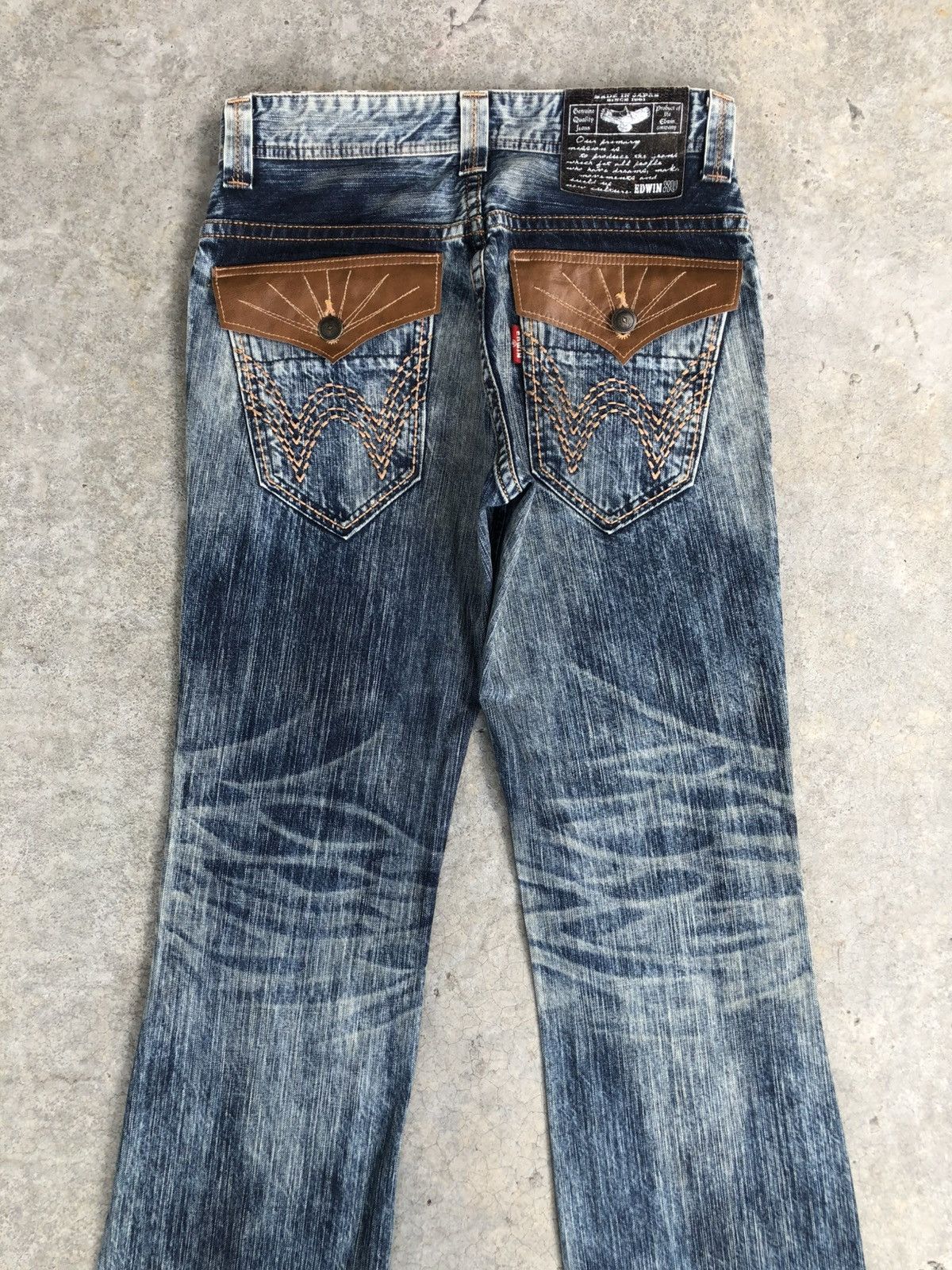 Hysteric Glamour Japanese Edwin XV Flared Jeans Distressed Denim Size US 32 / EU 48 - 8 Thumbnail