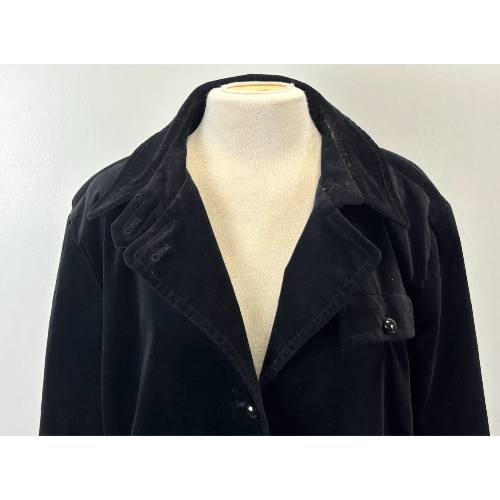 Talbots VINTAGE Talbots Velvet Jacket Women’s Plus Size 22W Black Casual Business Party 80s Womens Size 3XL / US 20-22 - 5 Thumbnail