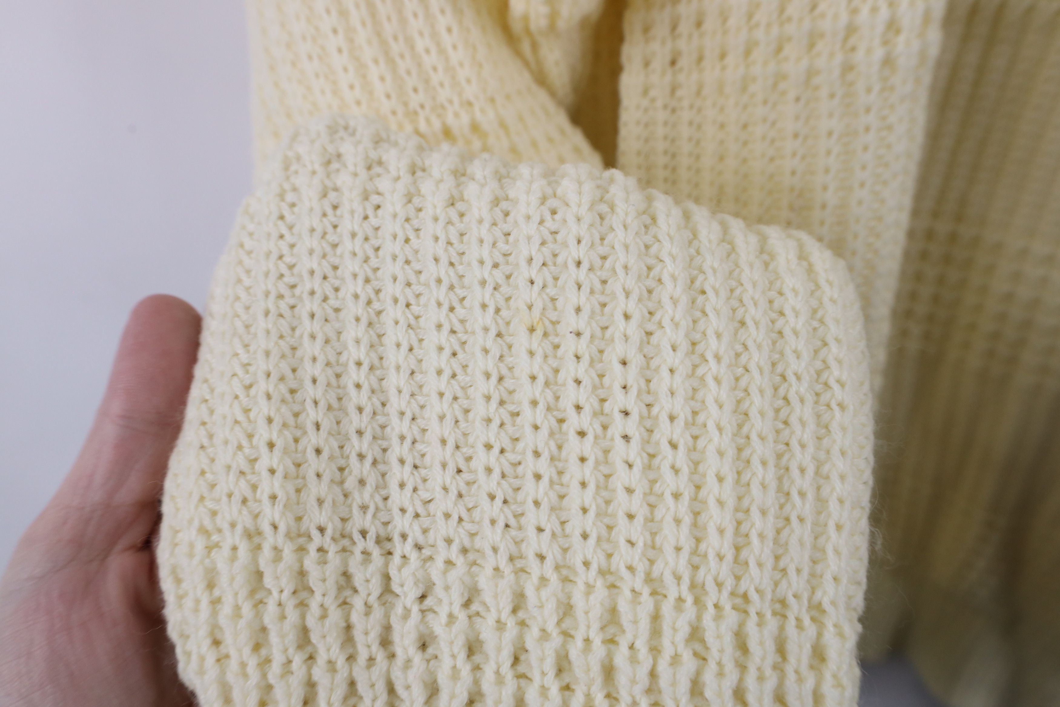 Vintage Vintage 90s Streetwear Blank Chunky Ribbed Knit Sweater Size US L / EU 52-54 / 3 - 6 Thumbnail