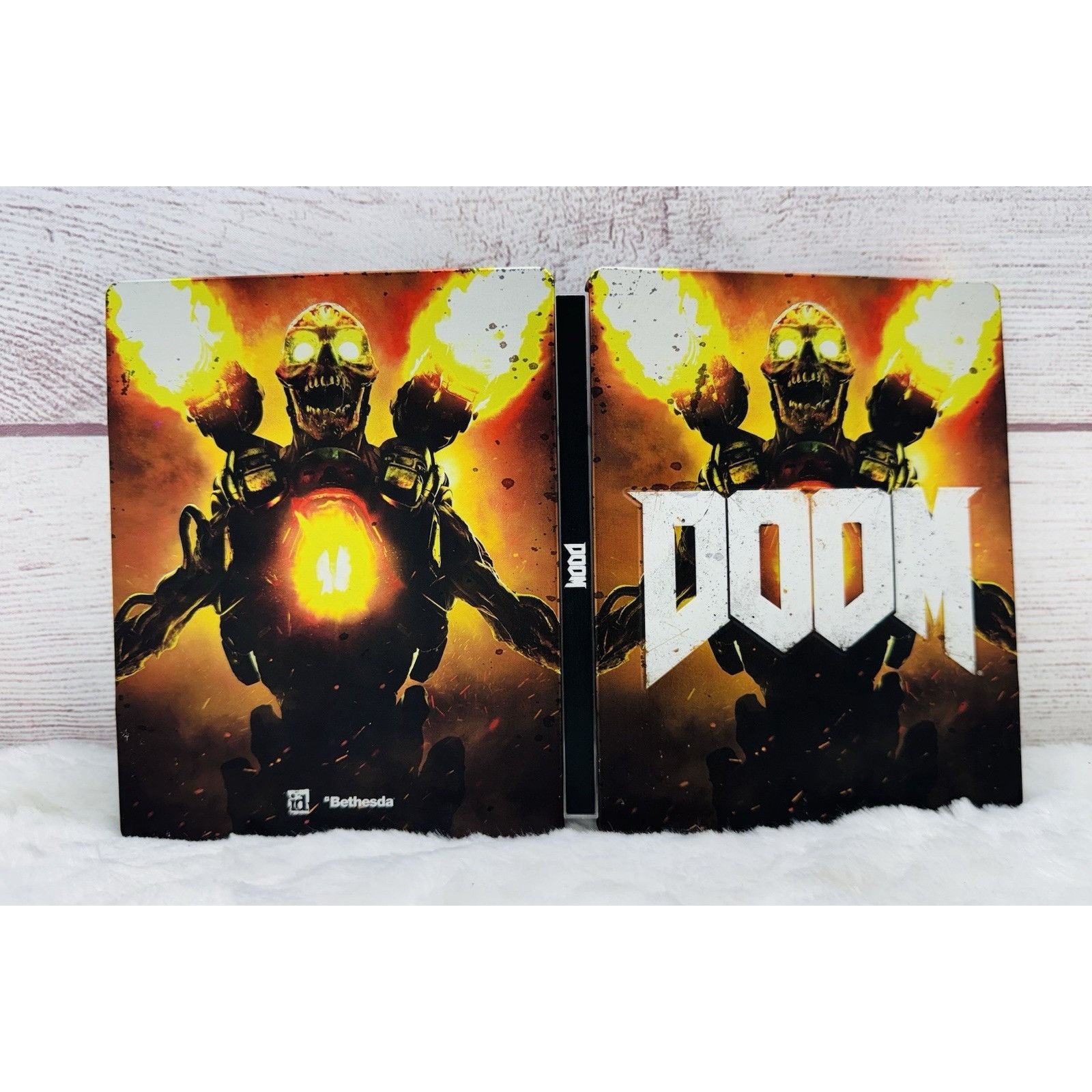 Sony DOOM (PS4, PlayStation 4, 2016) SteelBook ONLY (NO DISC) + M Size ONE SIZE - 3 Thumbnail