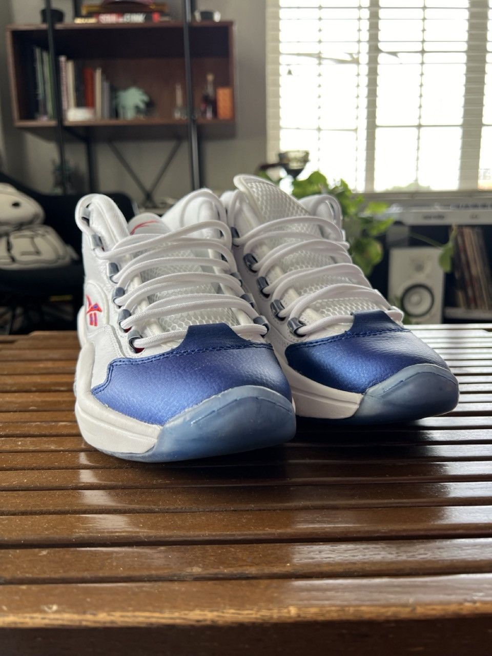 Reebok Reebok Iverson Question Mid Blue Toe Size US 9.5 / EU 42-43 - 3 Thumbnail