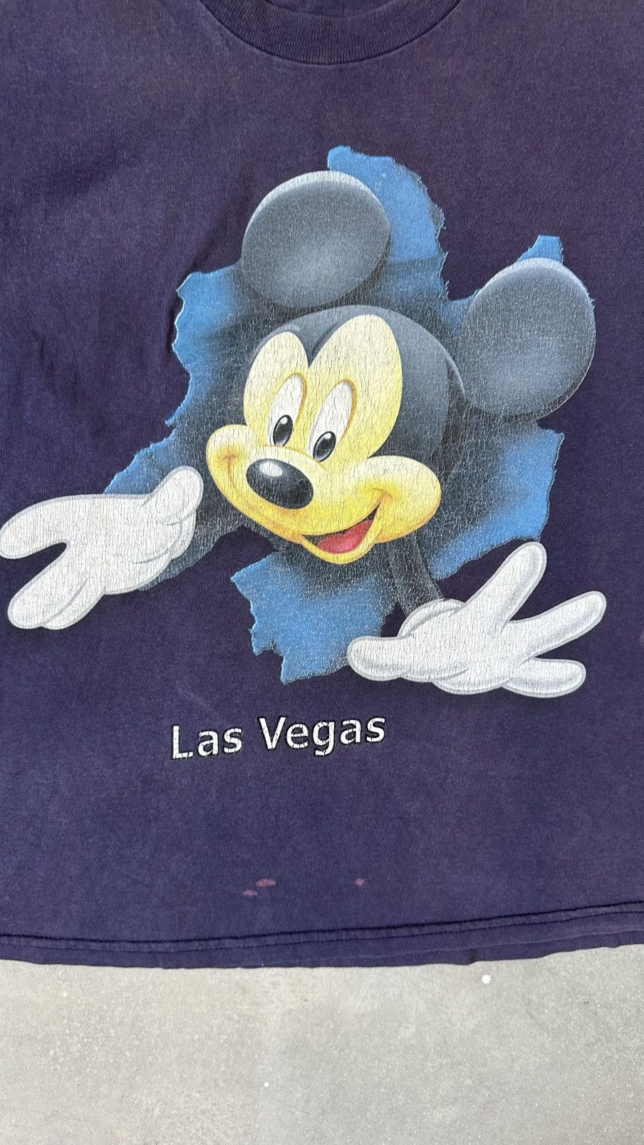 Disney VINTAGE MICKEY LAS VEGAS DISTRESSED SHIRT Size US S / EU 44-46 / 1 - 2 Thumbnail