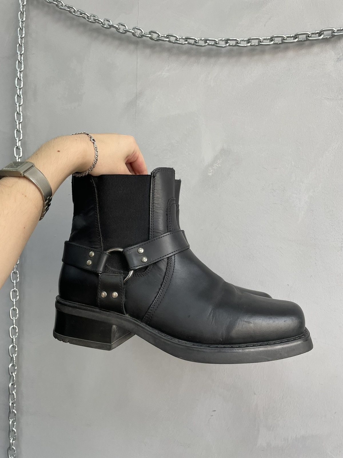 Western Rise Western guidi style 90s avant garde moto boots y2k Size US 13 / EU 46 - 2 Thumbnail