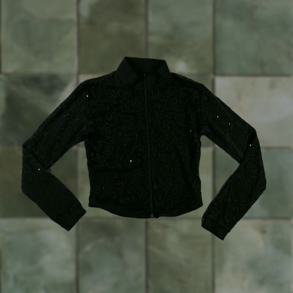 Vintage Capezio Jacket Women M Black Embellished Sequins Dance Vintage USA Made Size M / US 6-8 / IT 42-44 - 1 Thumbnail