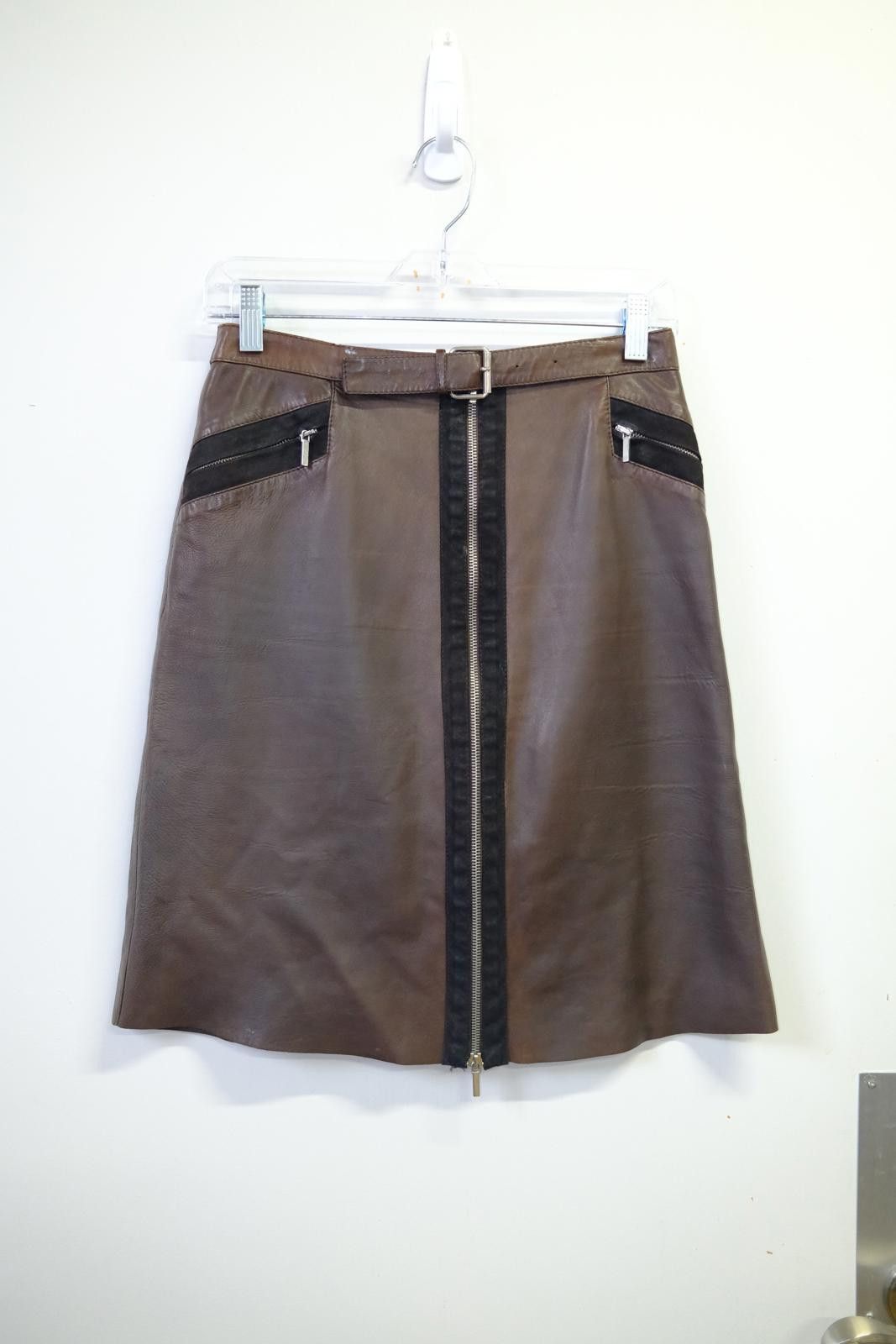 00's Prandina Leather Skirt