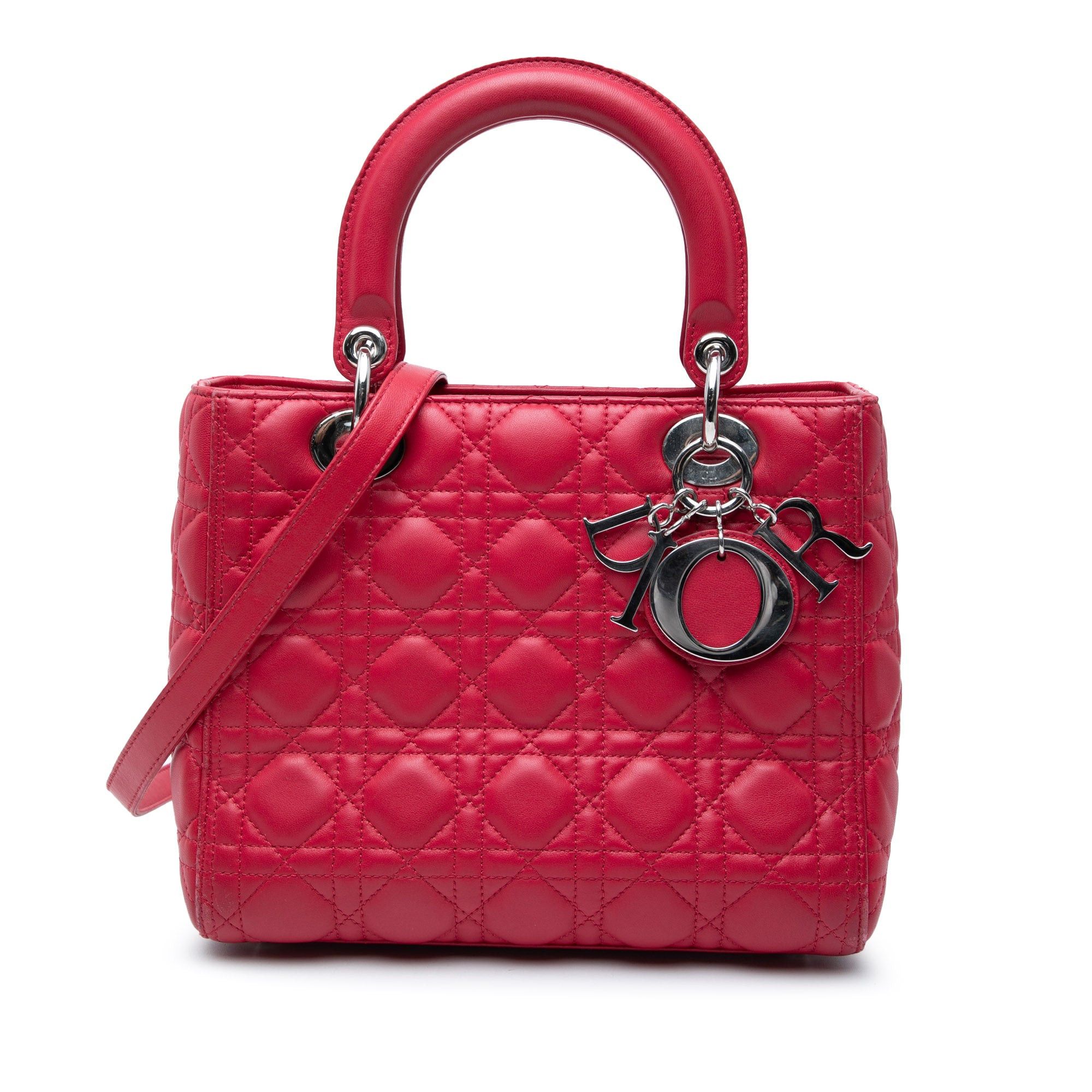 Medium Lambskin Cannage Lady Dior